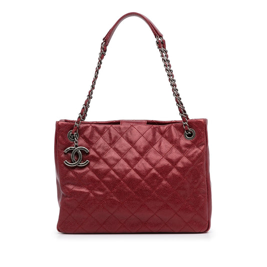 Chanel Caviar City Shopper SHG-qUUm2p Small Tote Bag