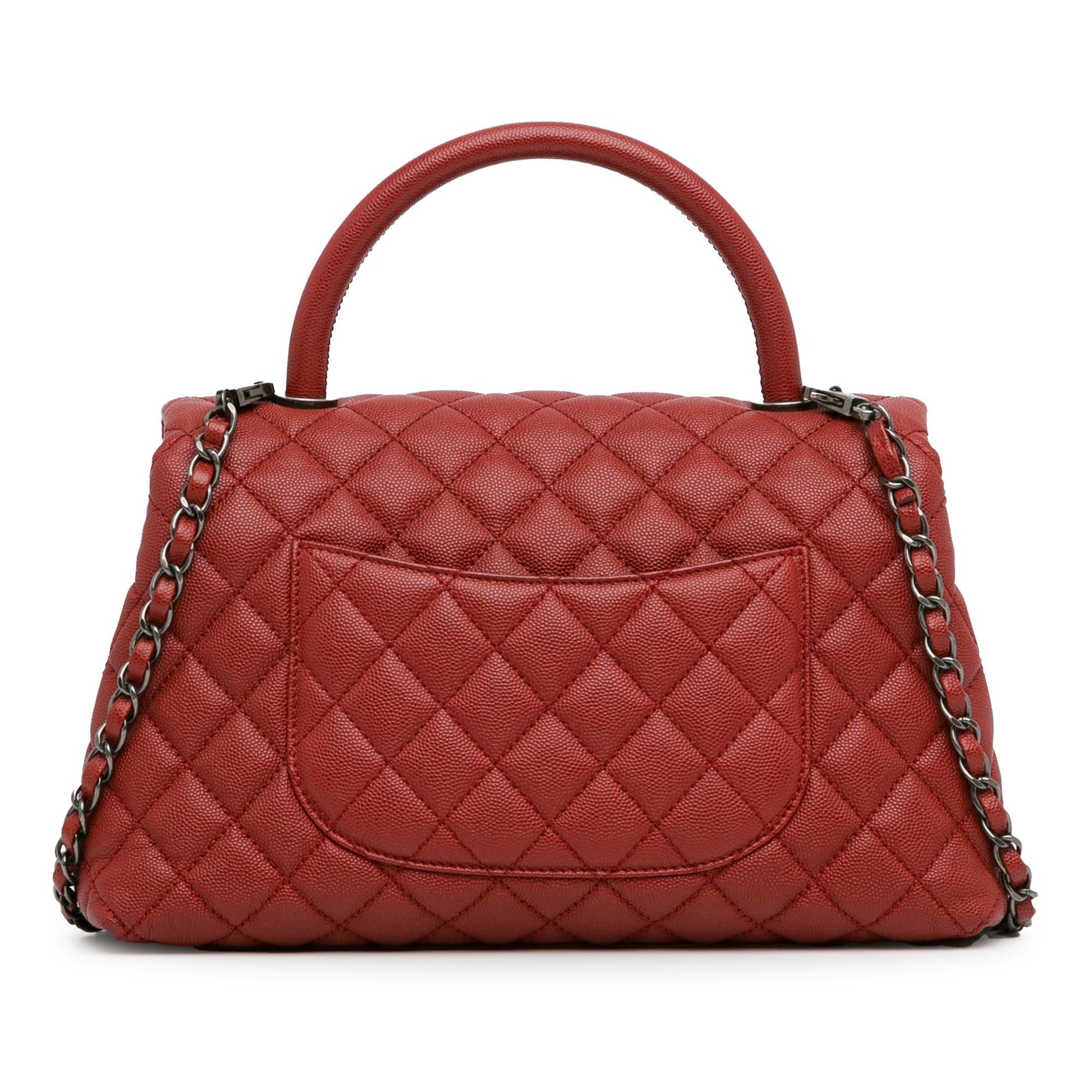 Chanel Caviar Coco Top Handle SHG-f1R70w Small Handbag