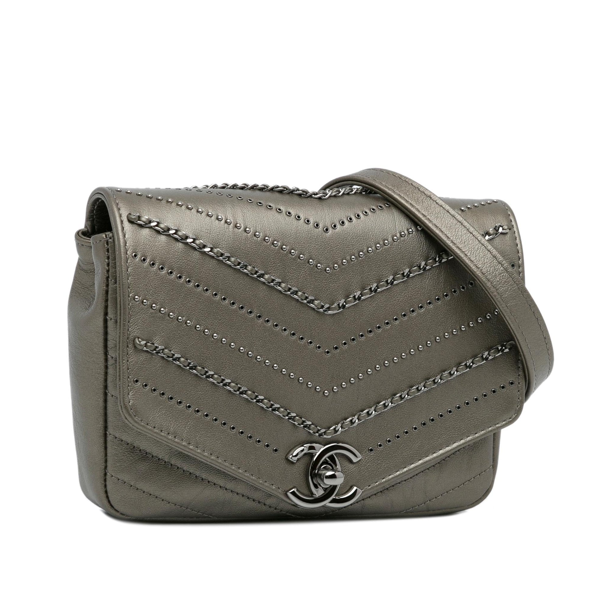 Chanel Chevron Data Center Envelope Flap Small Shoulder Bag Bag 2