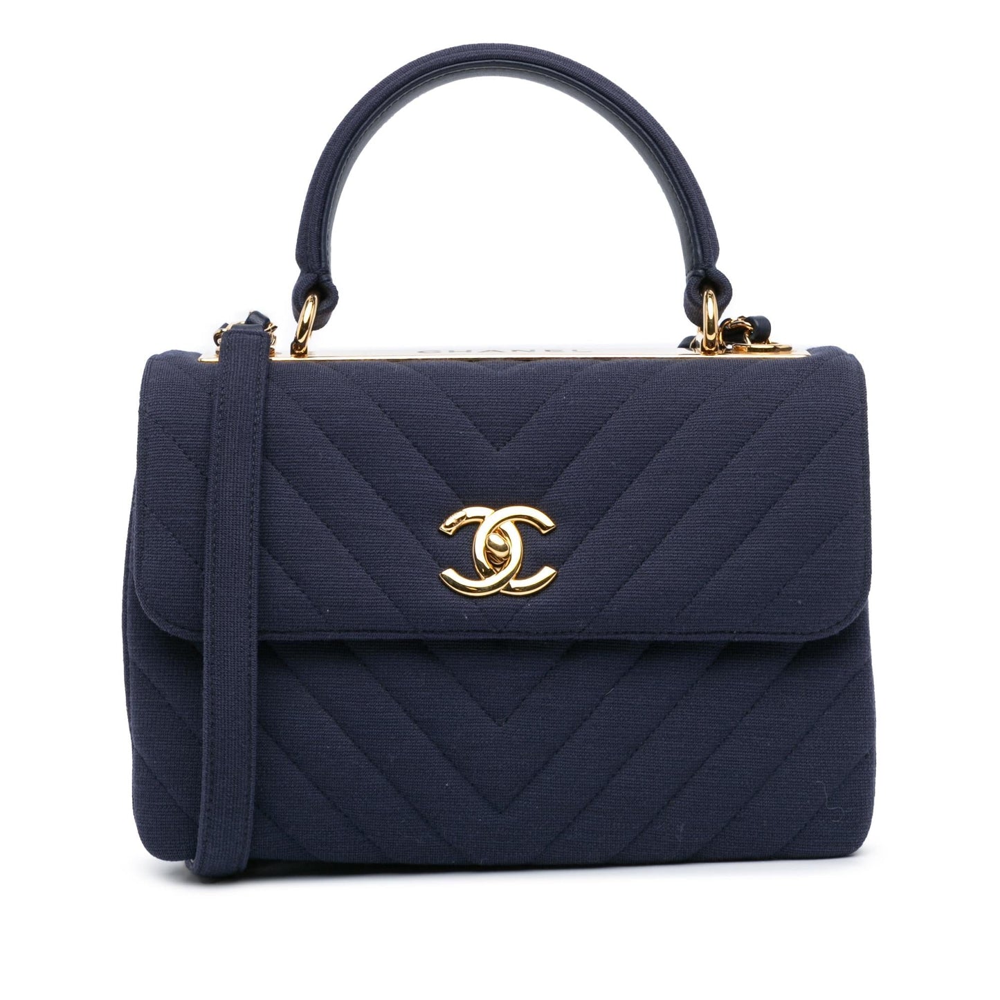 Chanel Chevron Jersey Trendy CC Flap Small Handbag