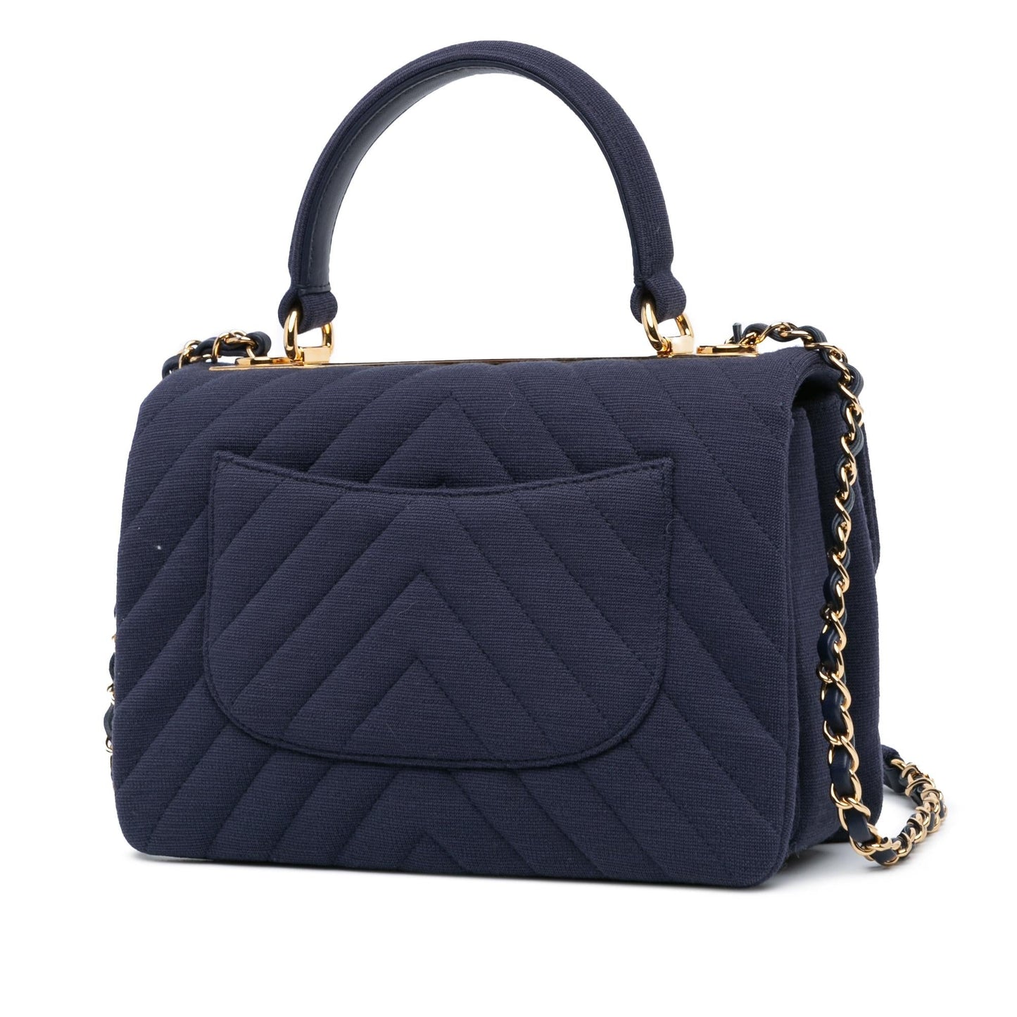 Chanel Chevron Jersey Trendy CC Flap Small Handbag