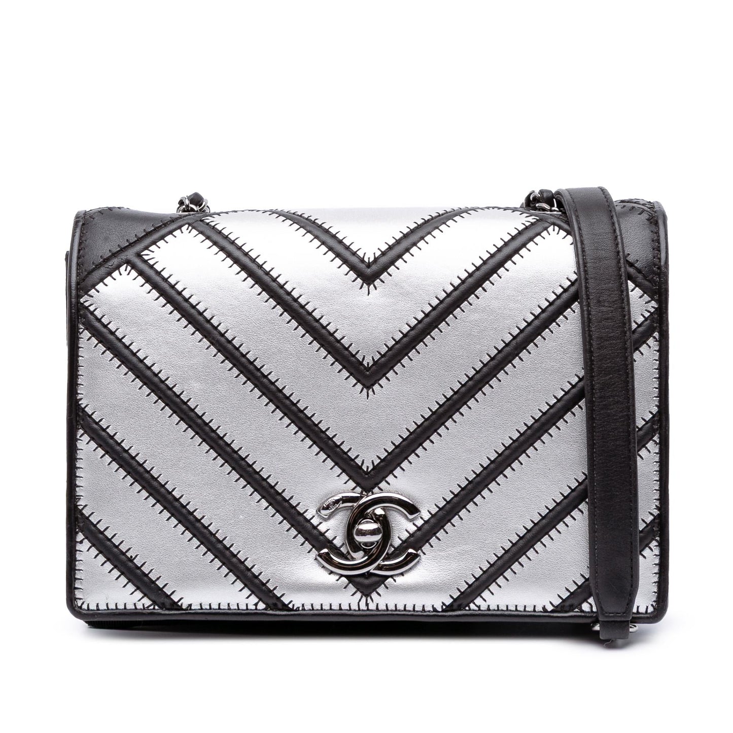 Chanel Chevron Lambskin Couture Flap Small Handbag