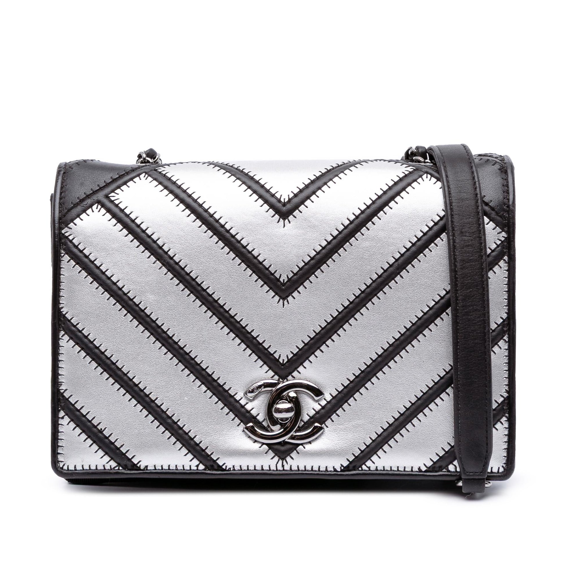 Chanel Chevron Lambskin Couture Flap Small Handbag
