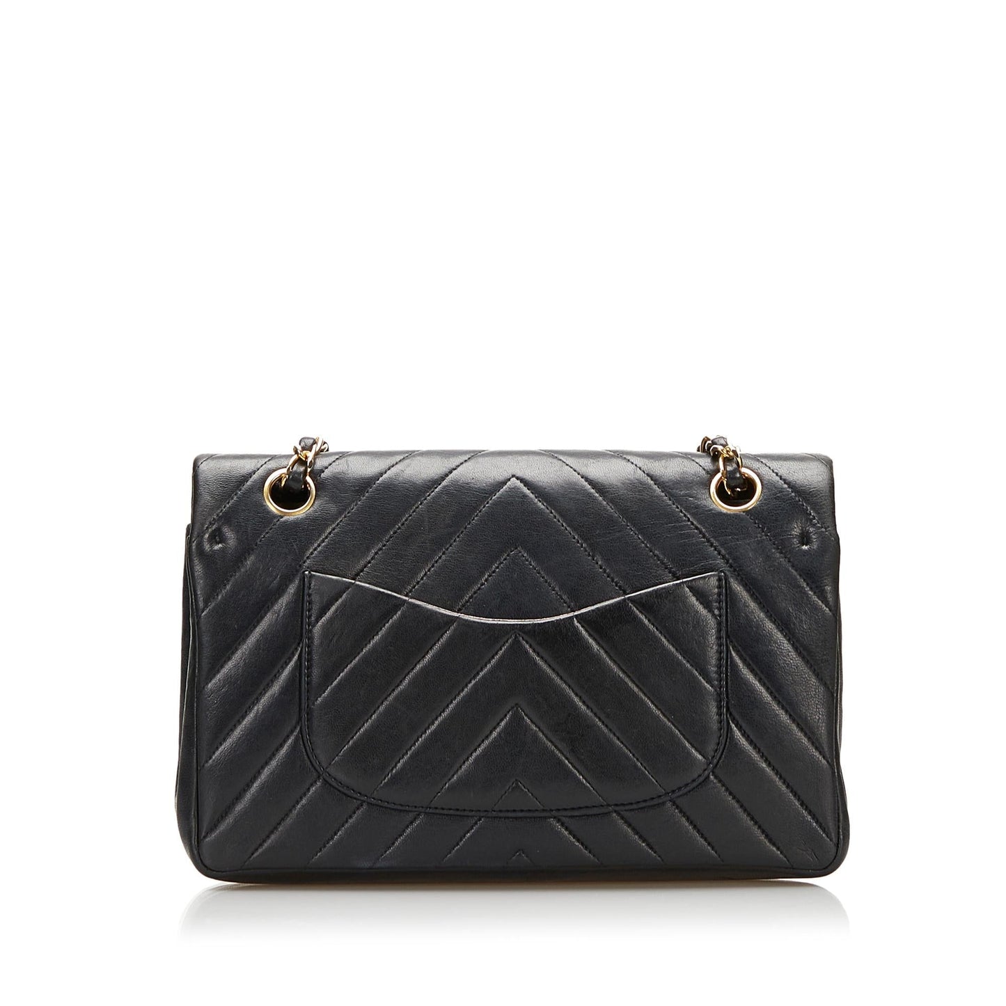Chanel Chevron Lambskin Double Flap SHG Small Handbag