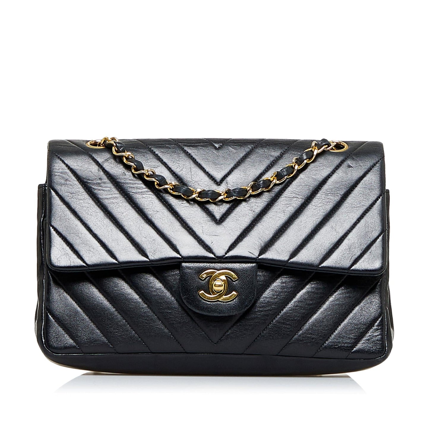 Chanel Chevron Lambskin Double Flap SHG-Te8Mdu Small Handbag