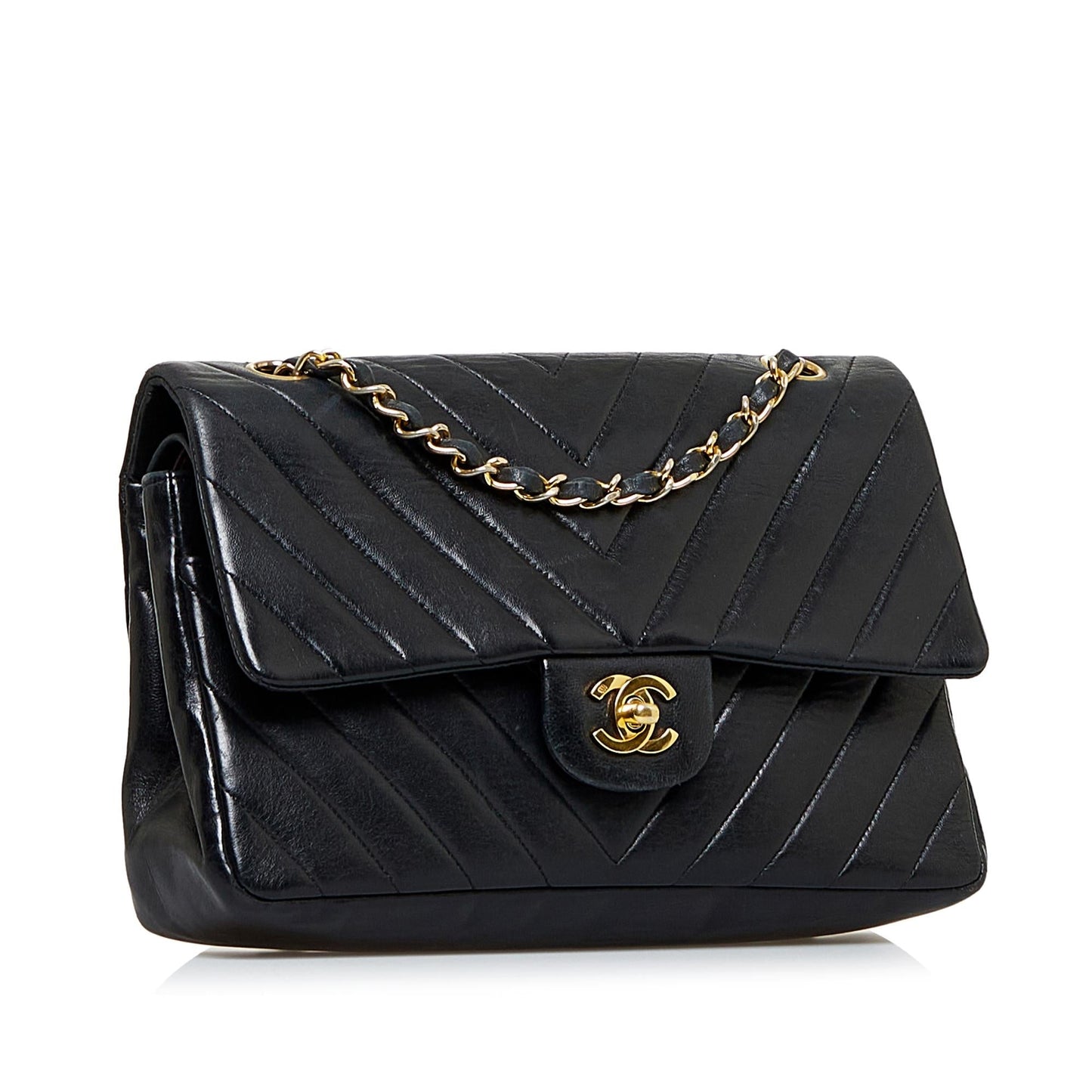 Chanel Chevron Lambskin Double Flap SHG-Te8Mdu Small Handbag