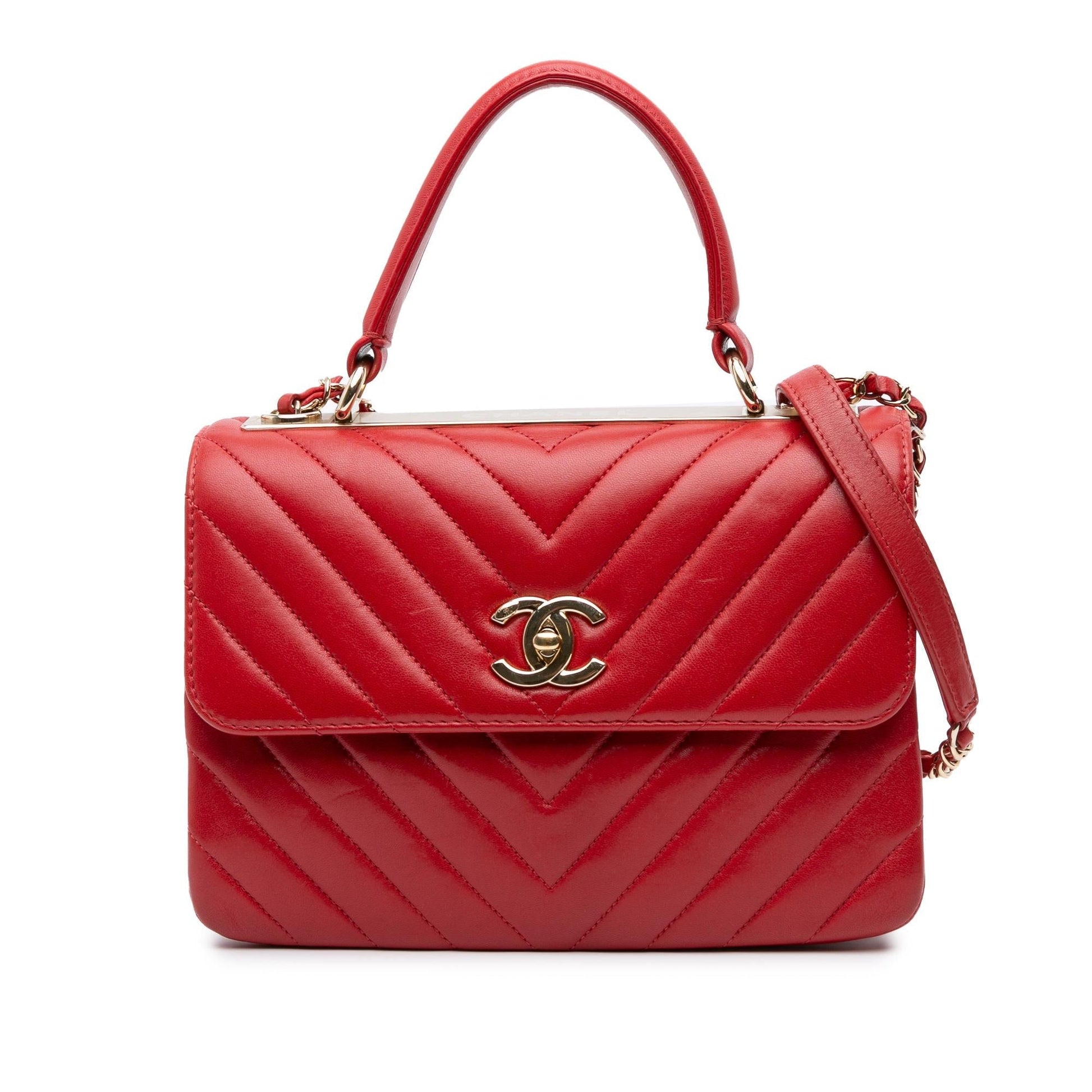 Chanel Chevron Lambskin Trendy CC Flap Small Handbag Flap 1