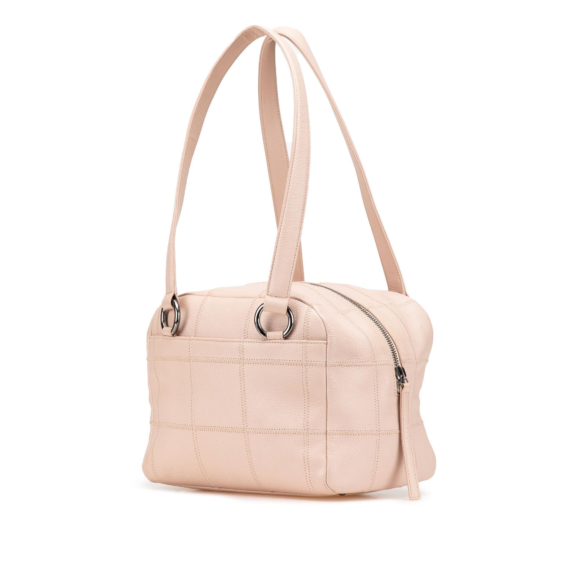 Chanel Choco Bar Caviar LAX Bowler Small Handbag Bag 1