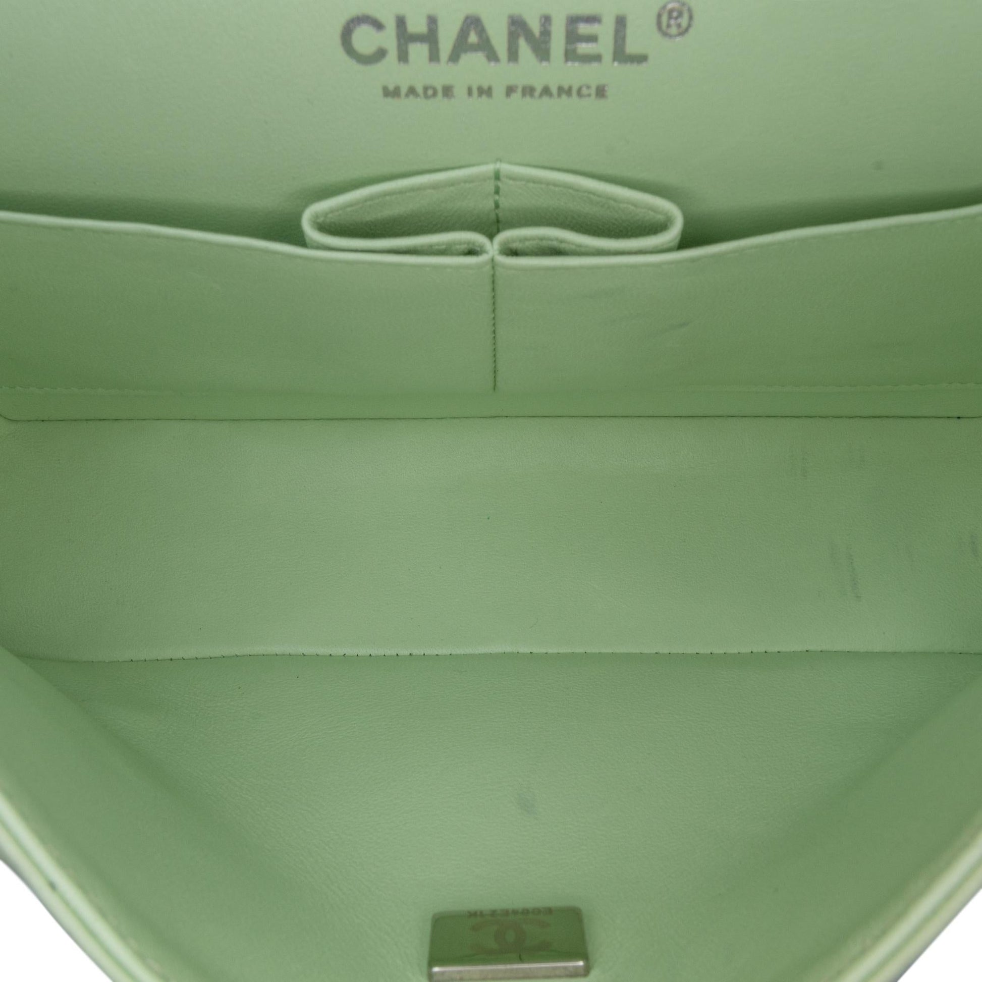 Chanel Small Classic Chevron Lambskin Double Flap Handbag