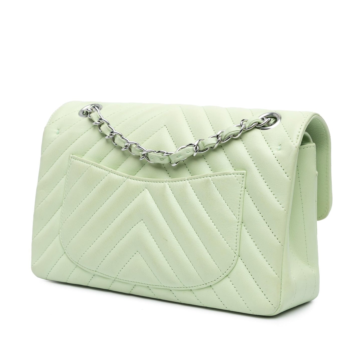 Chanel Small Classic Chevron Lambskin Double Flap Handbag