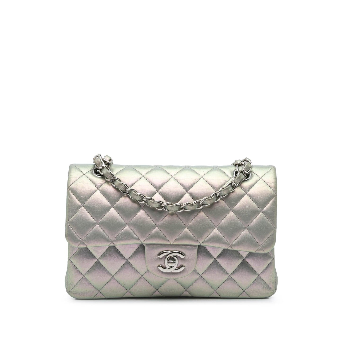 Chanel Classic Iridescent Lambskin Double Flap Small Handbag