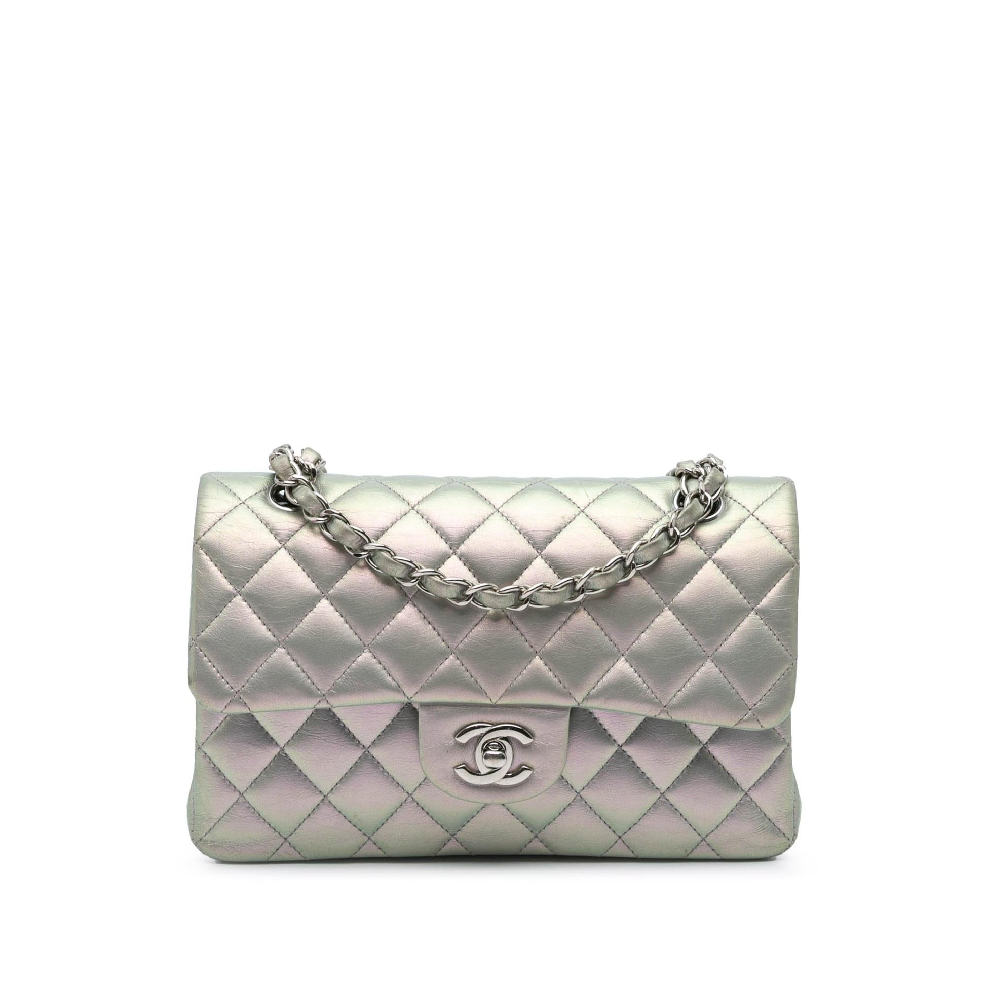 Chanel Classic Iridescent Lambskin Double Flap Small Handbag
