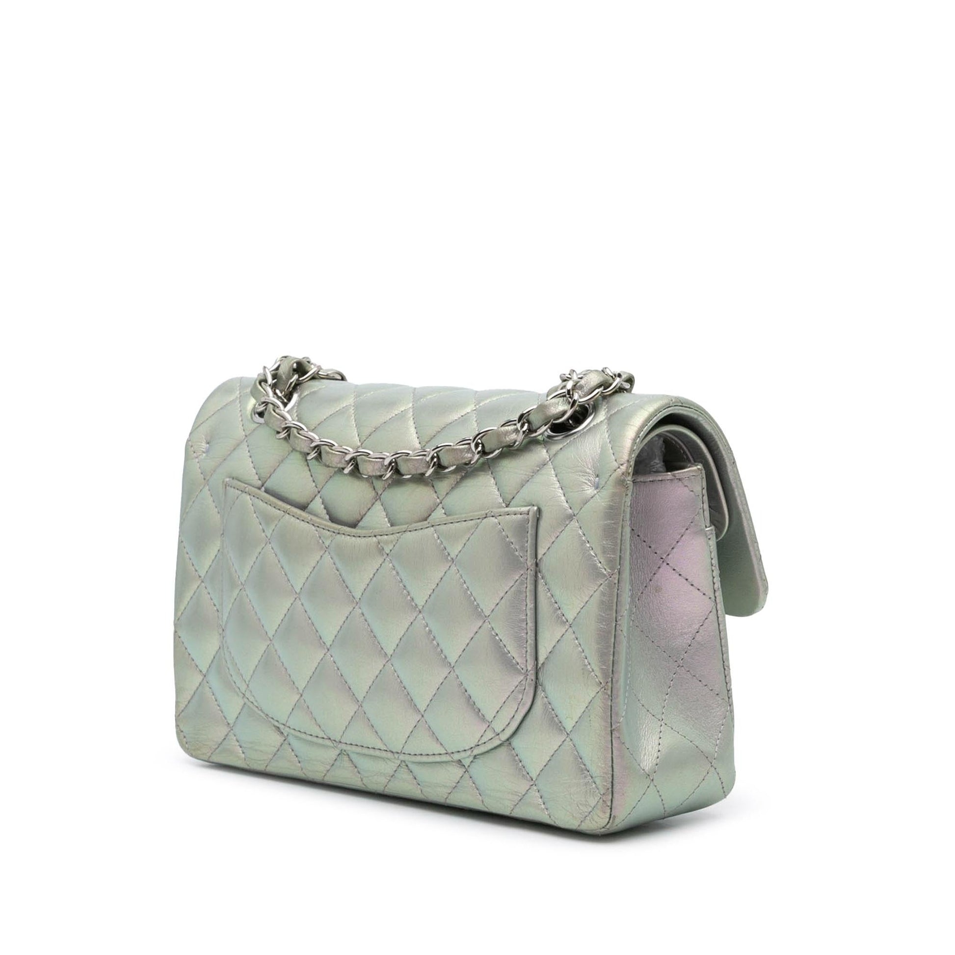 Chanel Classic Iridescent Lambskin Double Flap Small Handbag