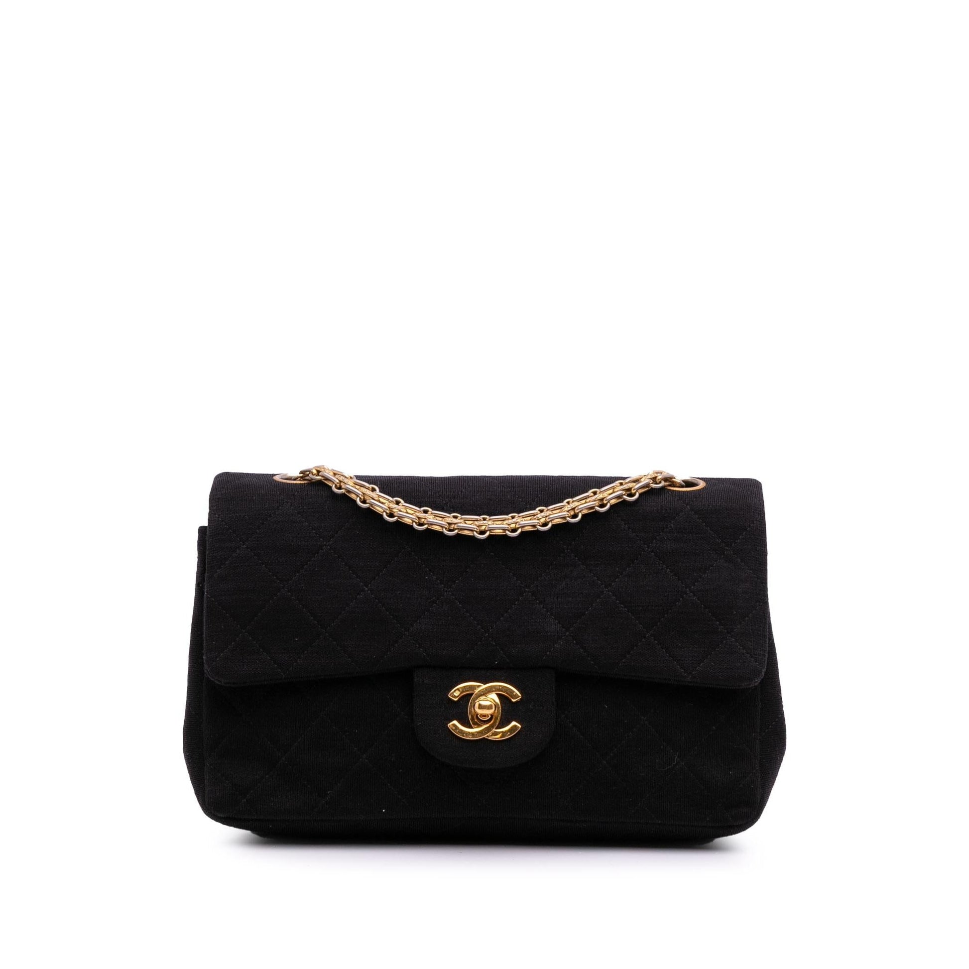Chanel Classic Jersey Double Flap Small Handbag