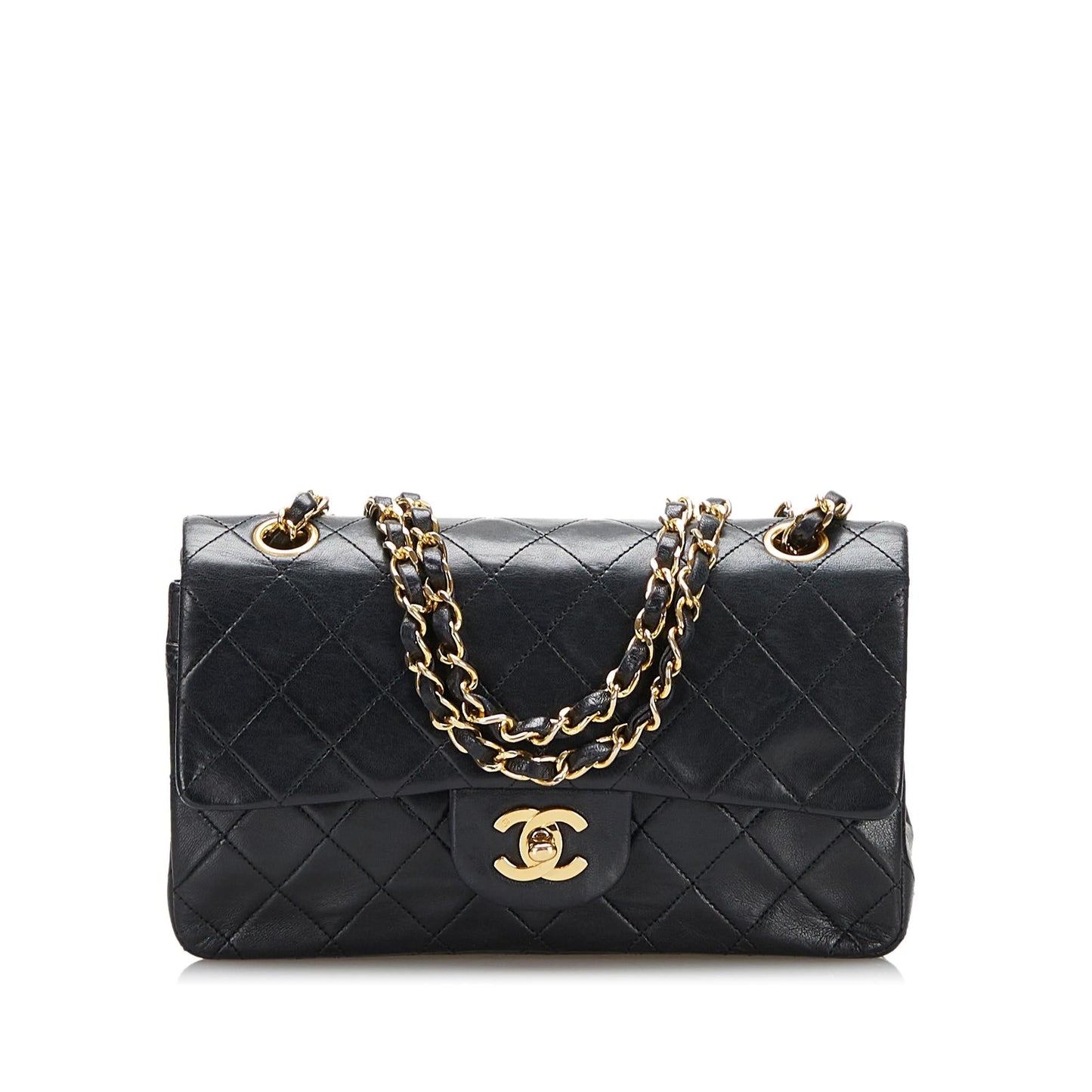 Chanel Classic Lambskin Double Flap SHG Small Shoulder Bag