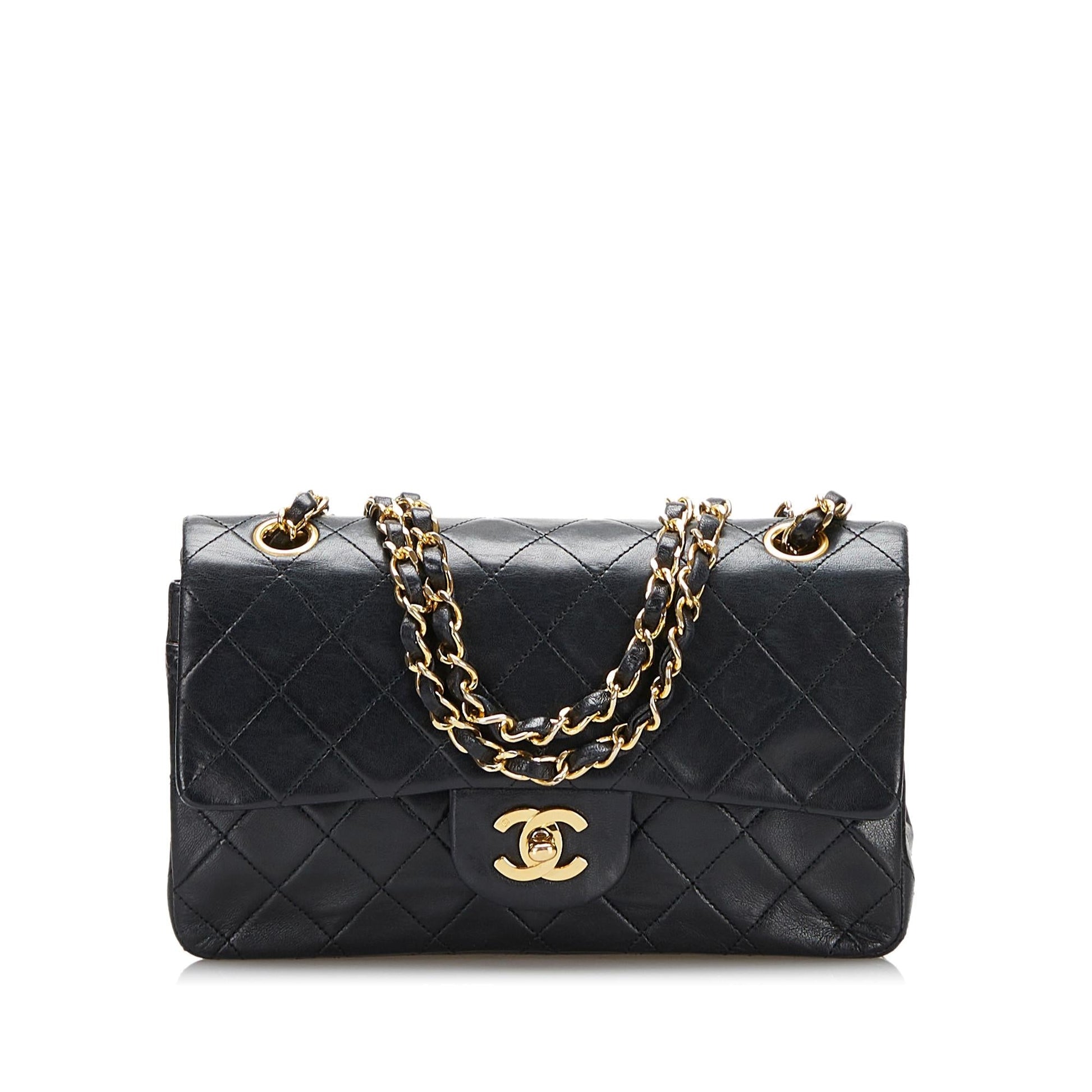 Chanel Classic Lambskin Double Flap SHG Small Shoulder Bag