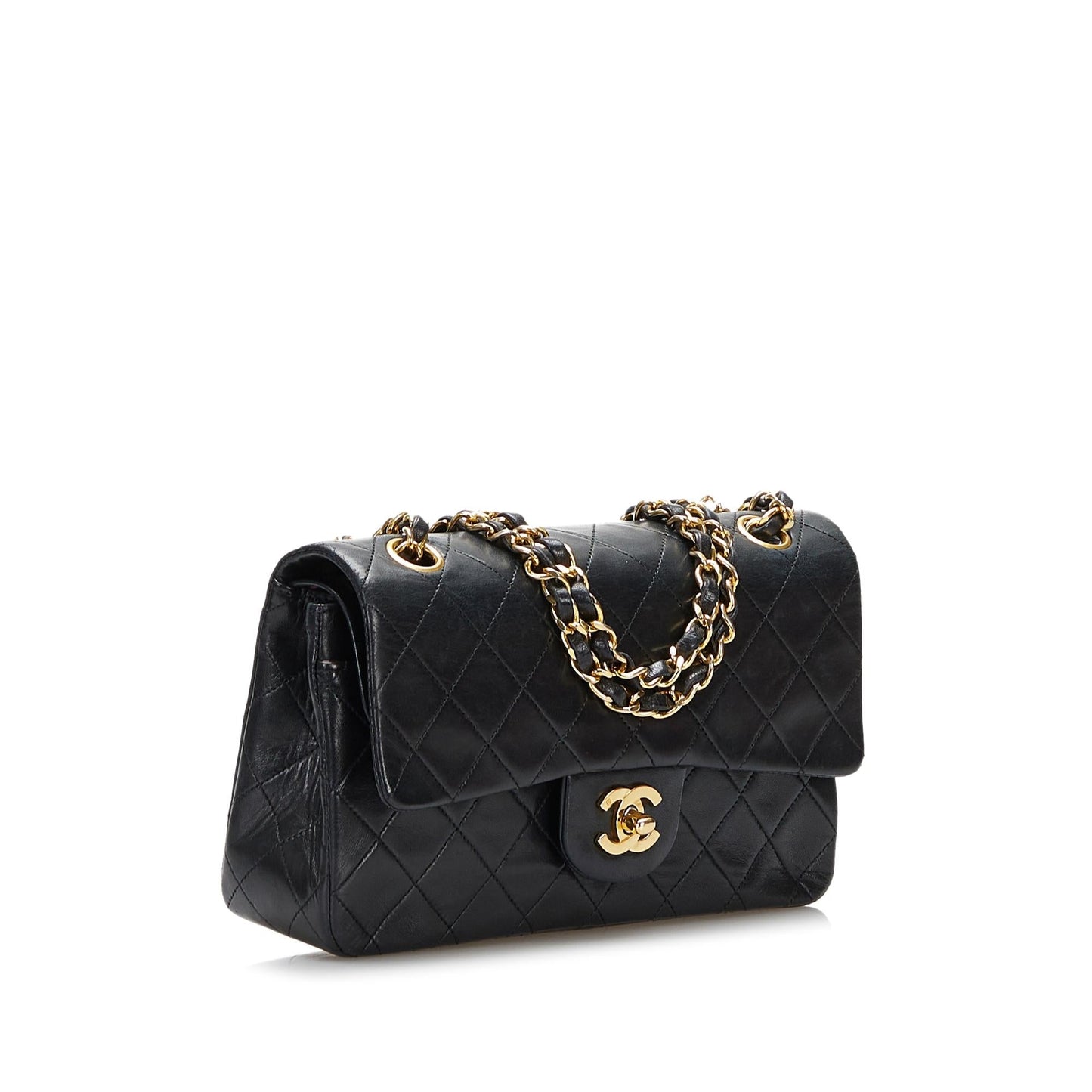Chanel Classic Lambskin Double Flap SHG Small Shoulder Bag