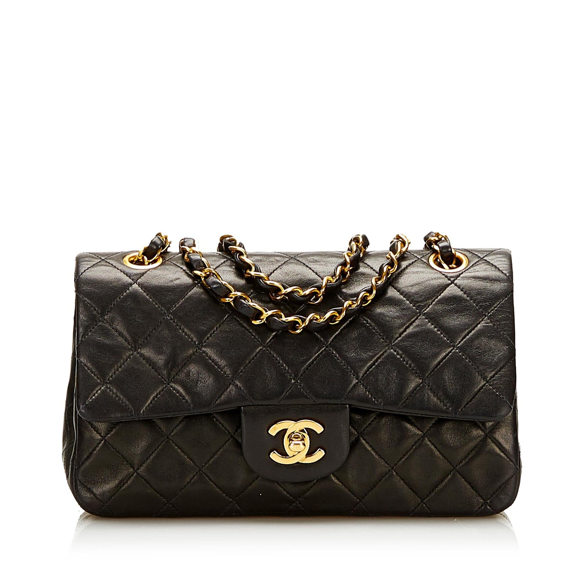 Chanel Classic Lambskin Double Flap SHG Small Handbag