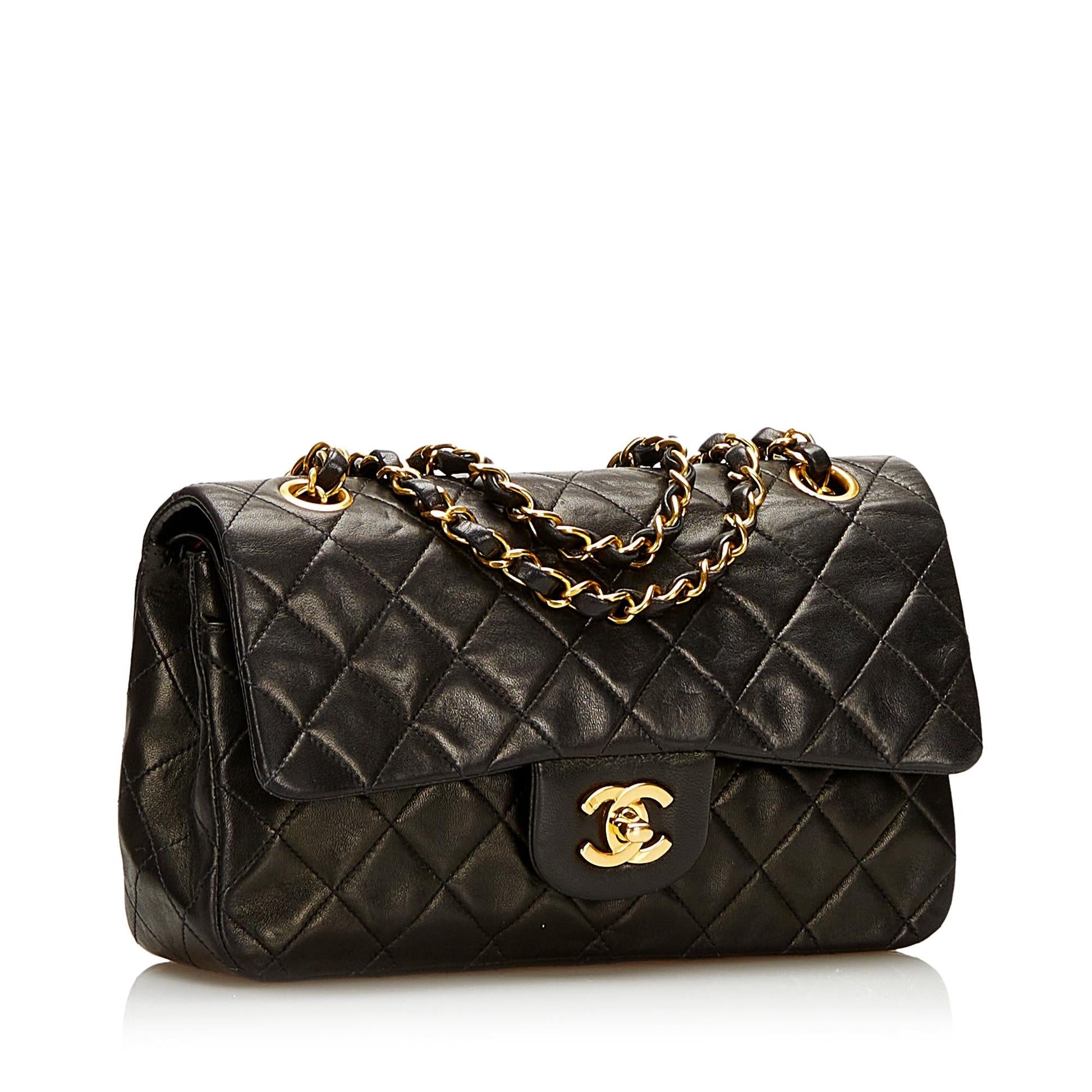 Chanel Classic Lambskin Double Flap SHG Small Handbag