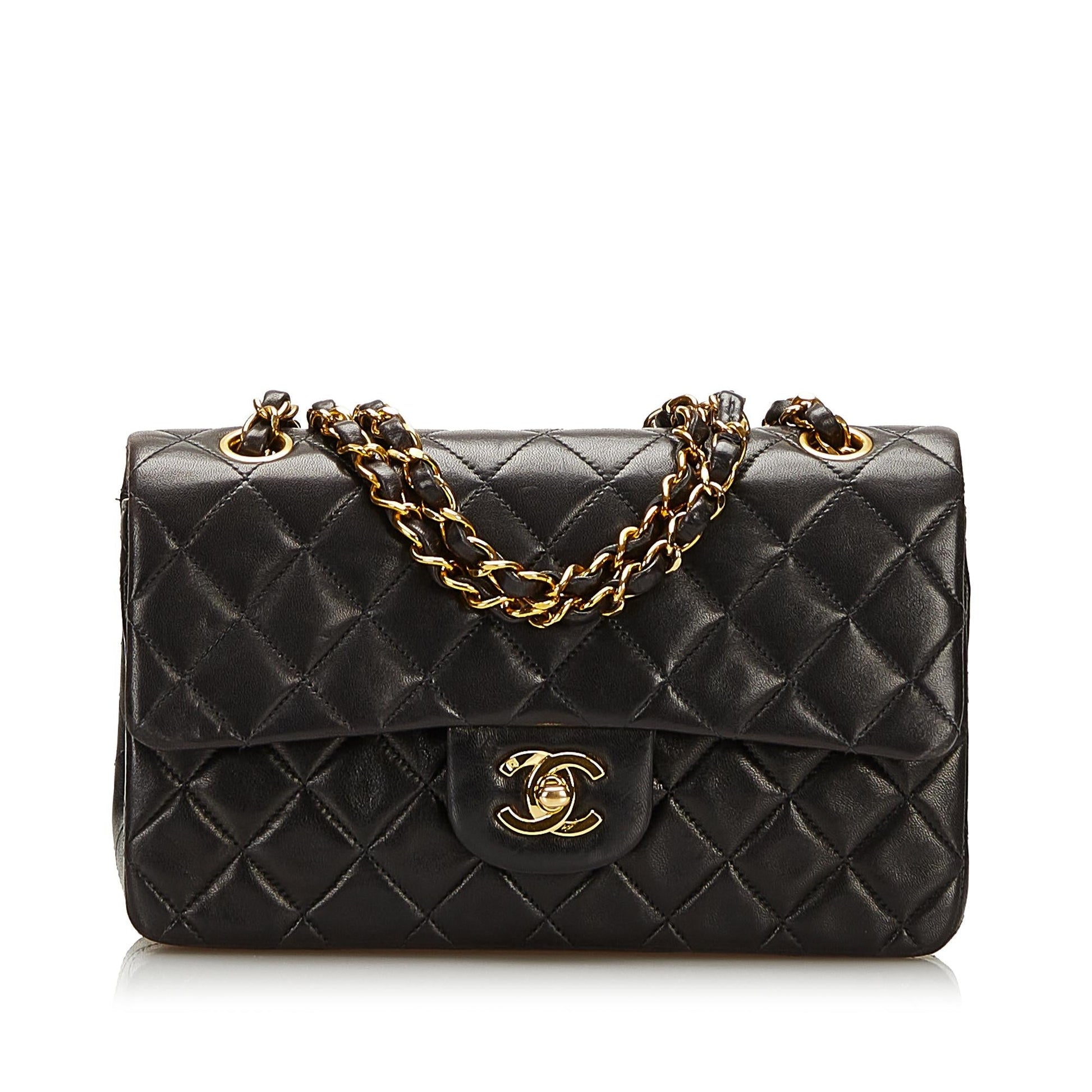 Chanel Classic Lambskin Double Flap SHG Small Handbag 3