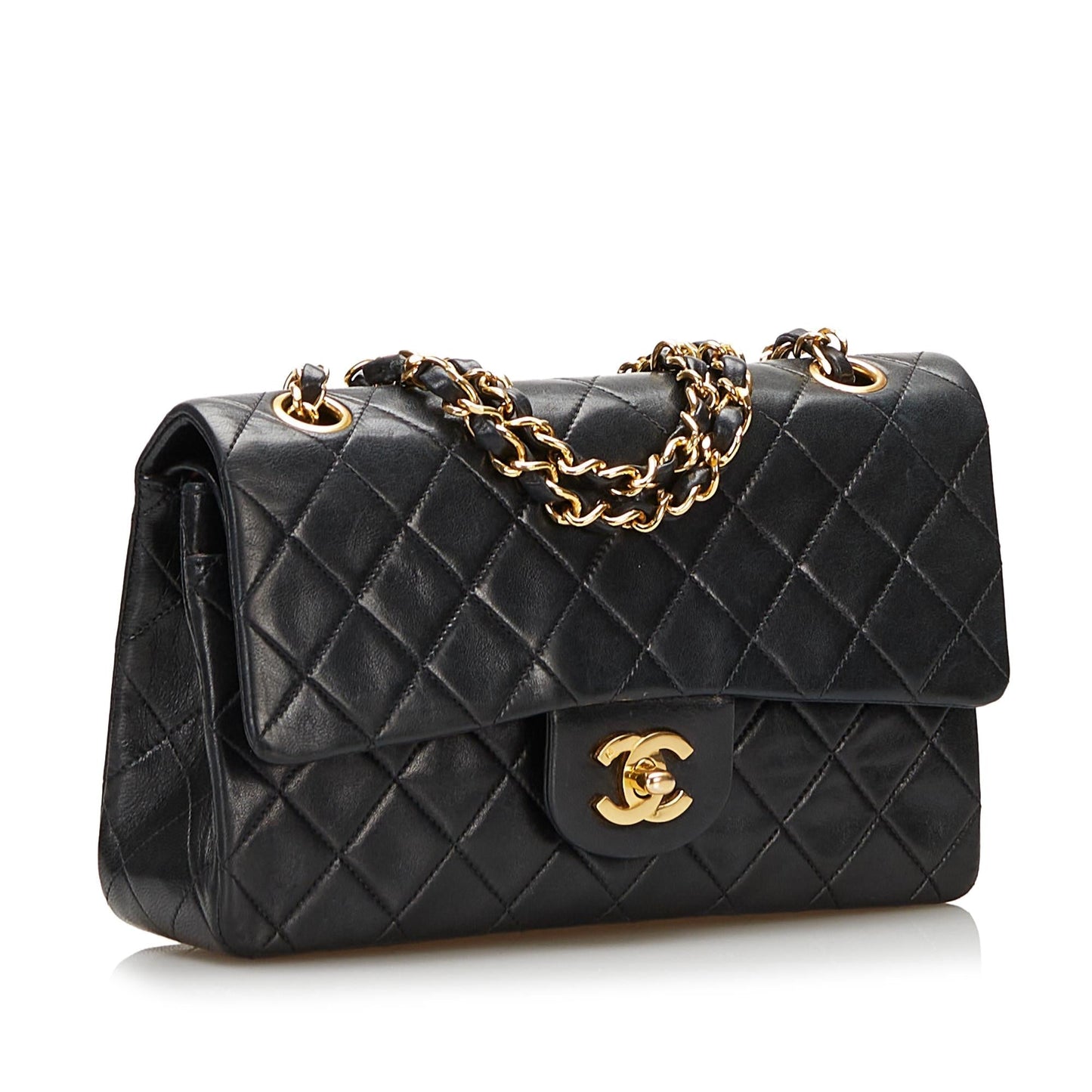 Chanel Classic Lambskin Double Flap SHG Small Handbag Flap Shg