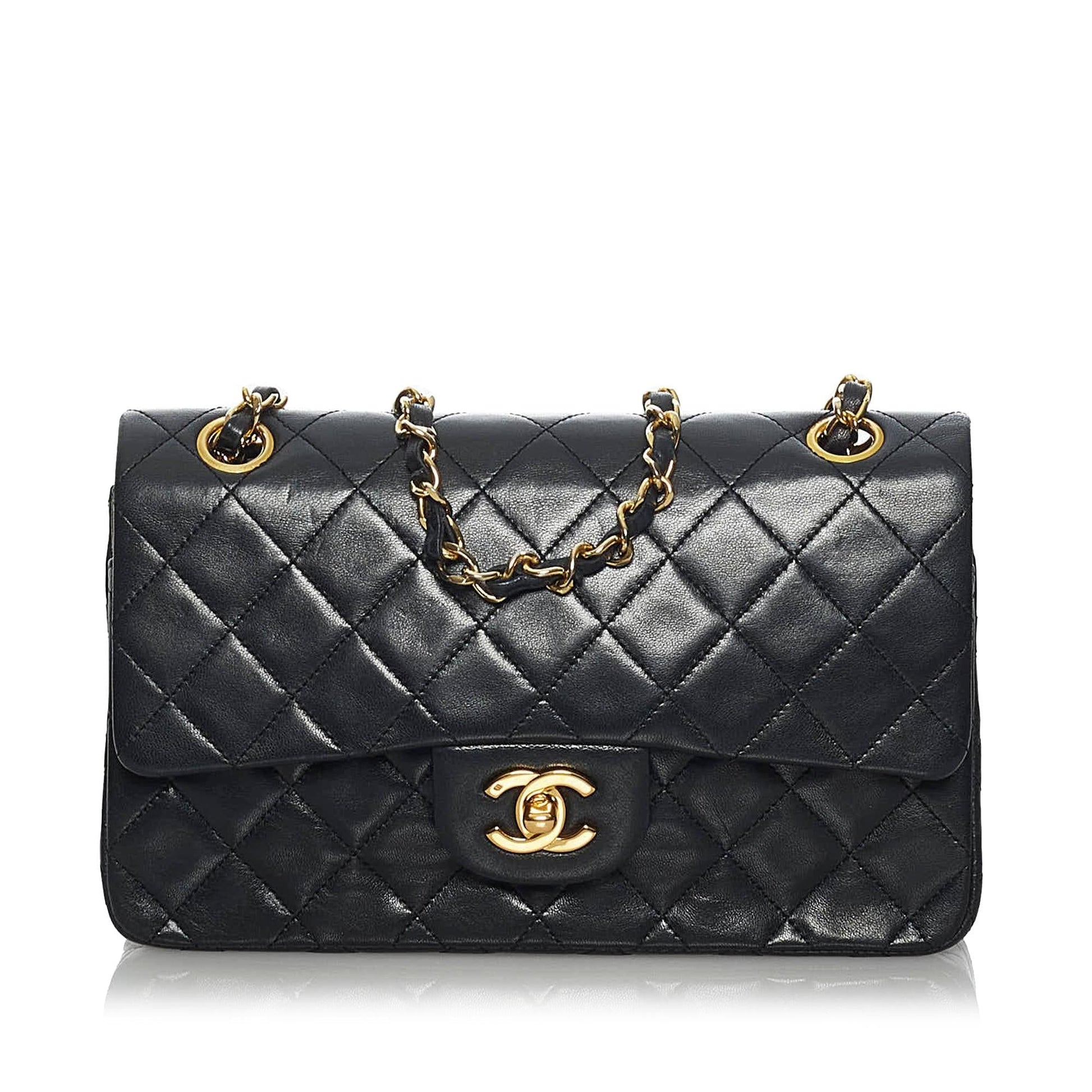 Chanel Classic Lambskin Double Flap SHG Small Handbag 6