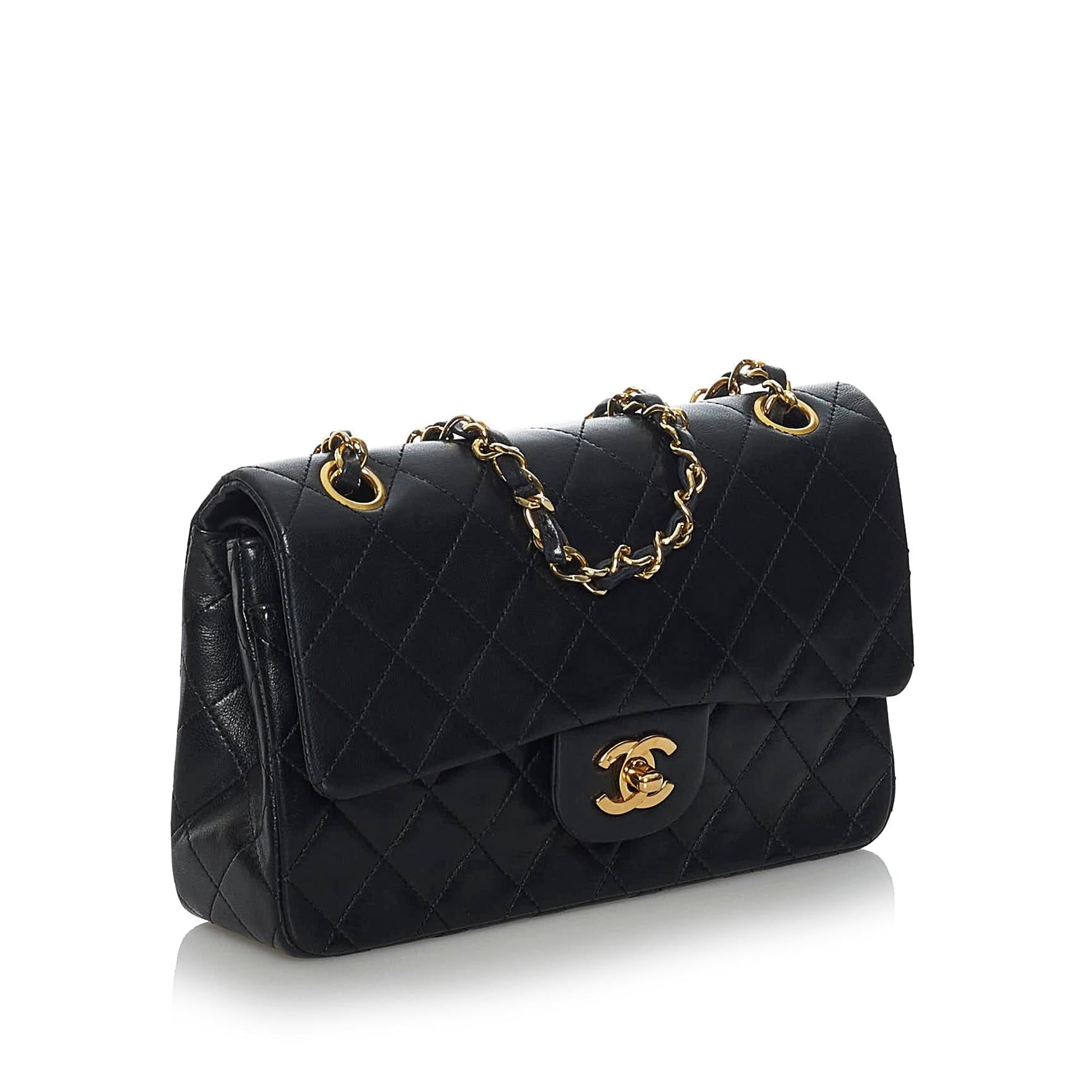 Chanel Classic Lambskin Double Flap SHG Small Handbag 6