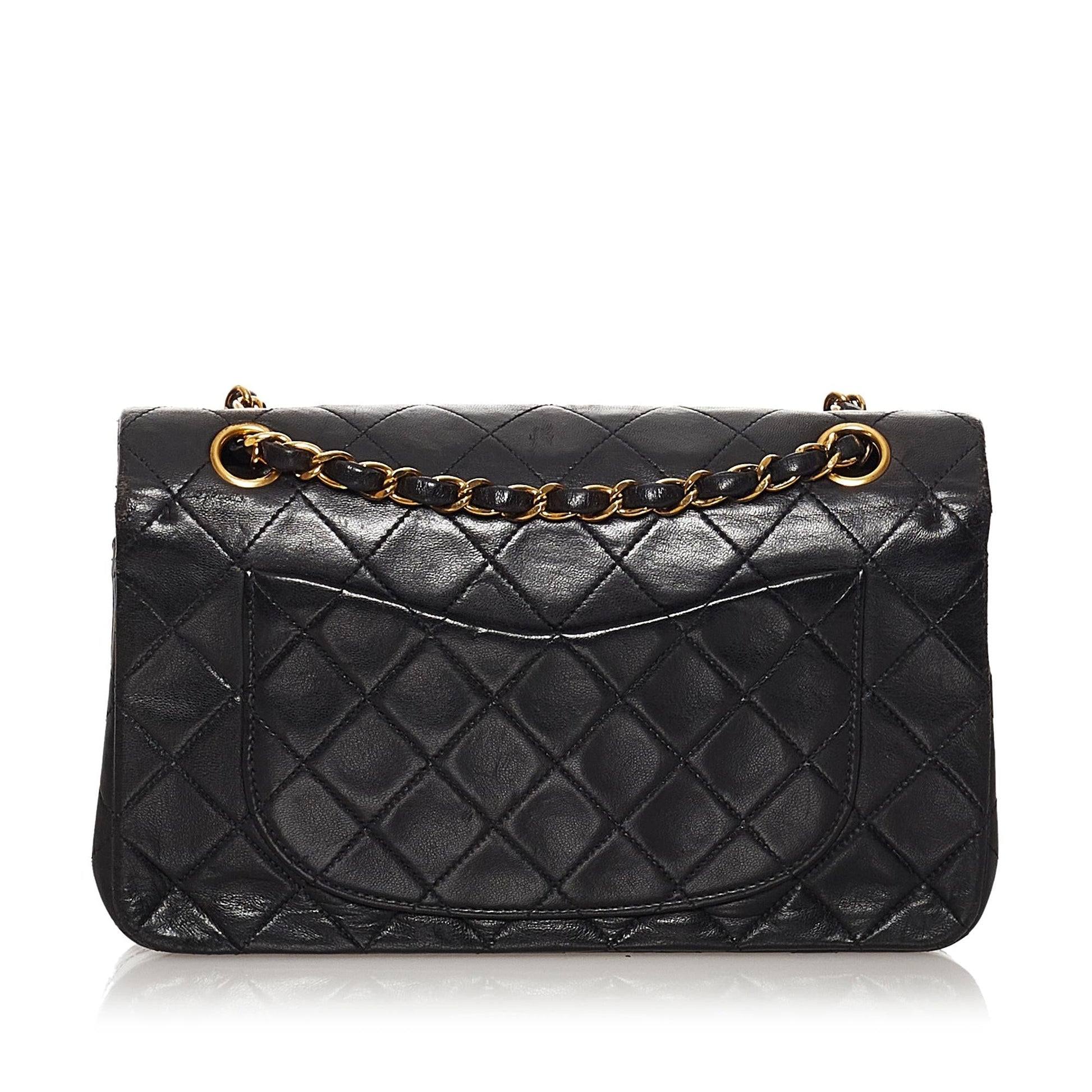 Chanel Classic Lambskin Double Flap SHG Small Handbag 5