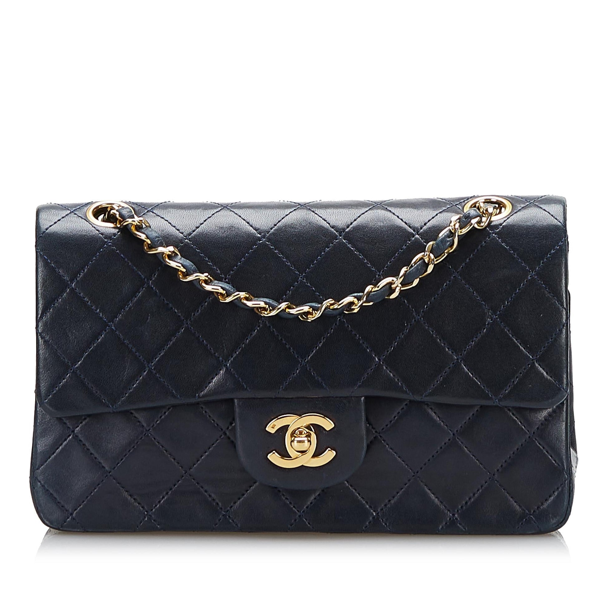 Chanel Classic Lambskin Double Flap SHG Small Handbag 7