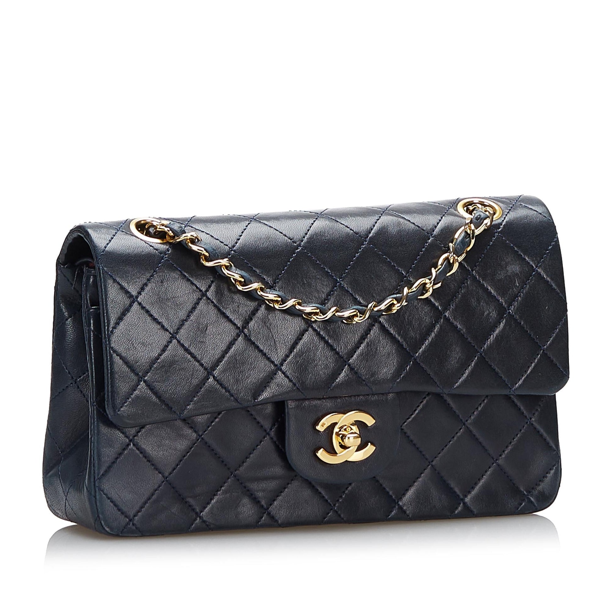 Chanel Classic Lambskin Double Flap SHG Small Handbag 7
