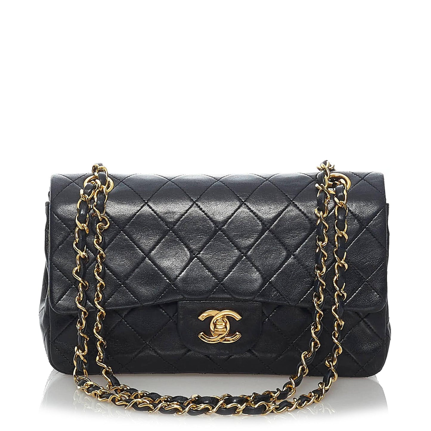 Chanel Classic Lambskin Double Flap SHG Small Handbag 8
