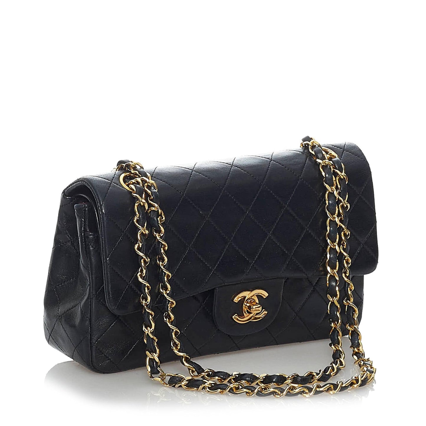 Chanel Classic Lambskin Double Flap SHG Small Handbag 8