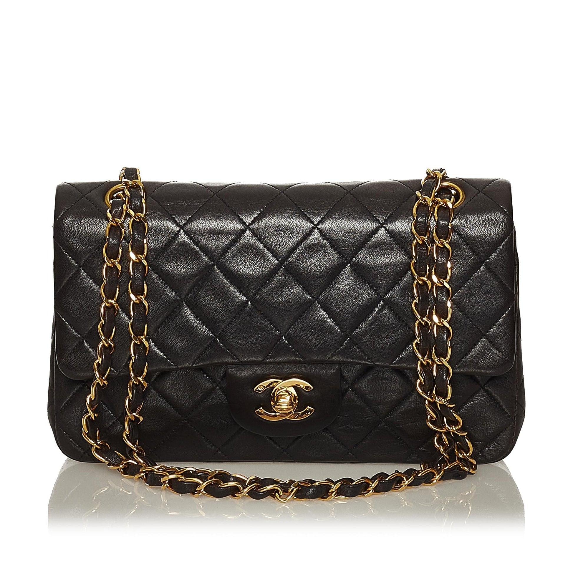 Chanel Small Classic Lambskin Double Flap (Shg-Nl1Ewl) Bag