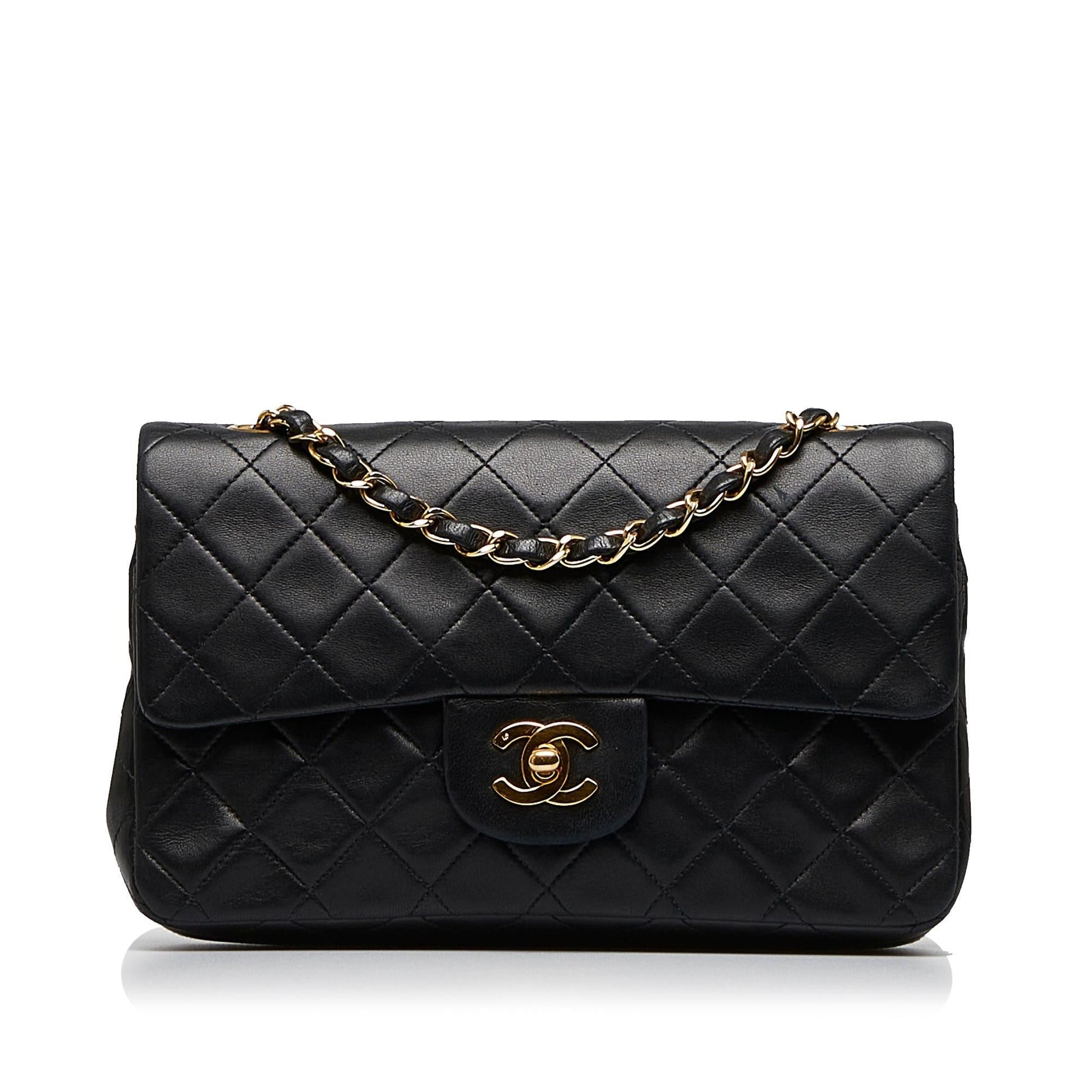 Chanel Classic Lambskin Double Flap SHG-dSInHK Small Handbag