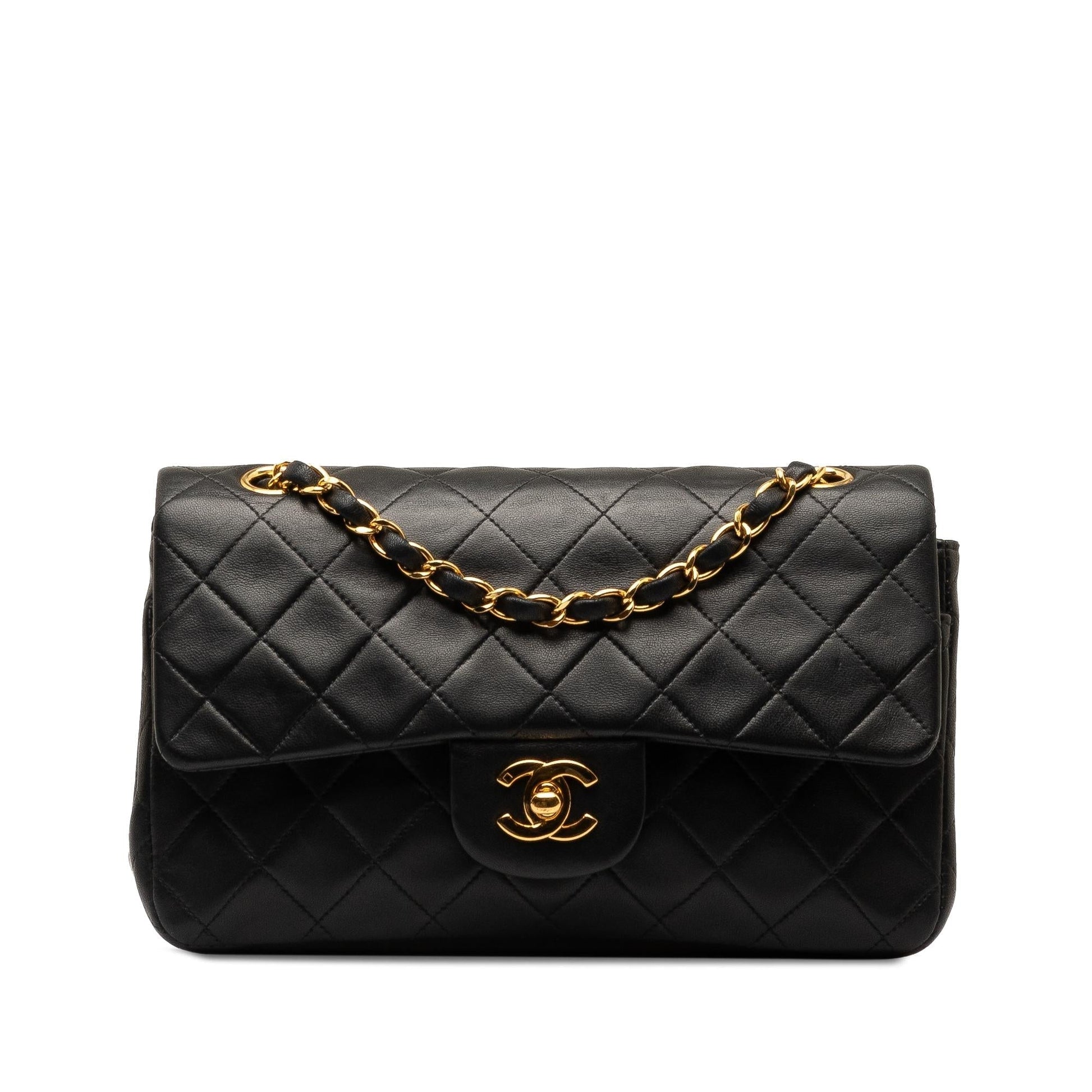 Chanel Small Classic Lambskin Double Flap (Shg-Asik7N) Bag