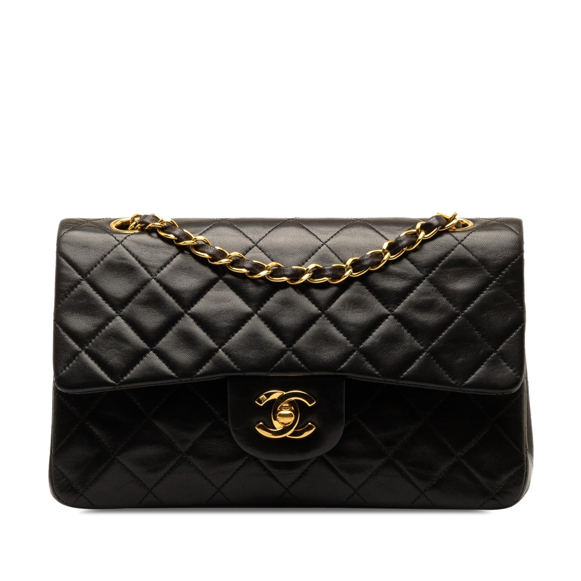 Chanel Small Classic Lambskin Double Flap (SHG-jUYNWc)