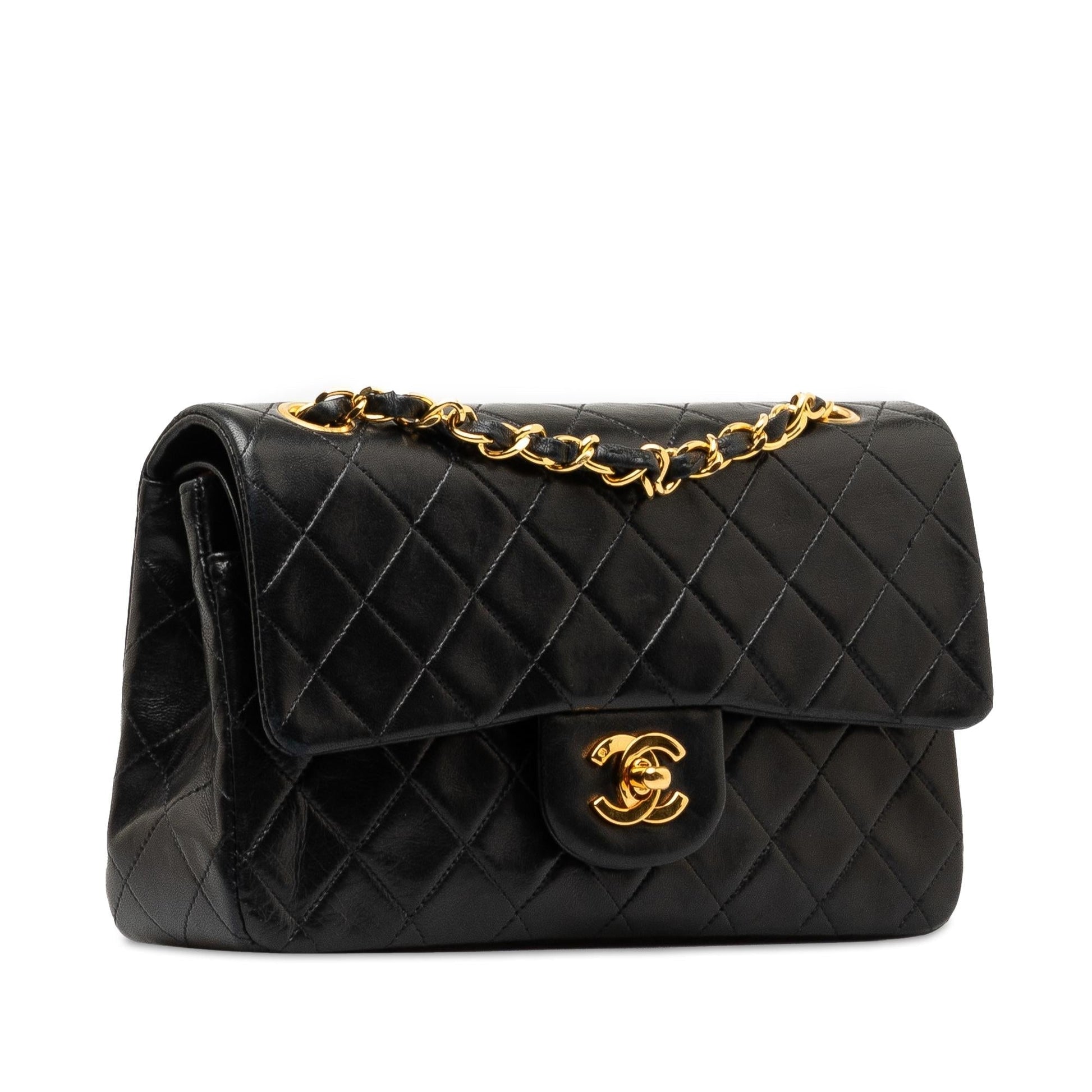 Chanel Small Classic Lambskin Double Flap (Shg-11Wp3X) Bag