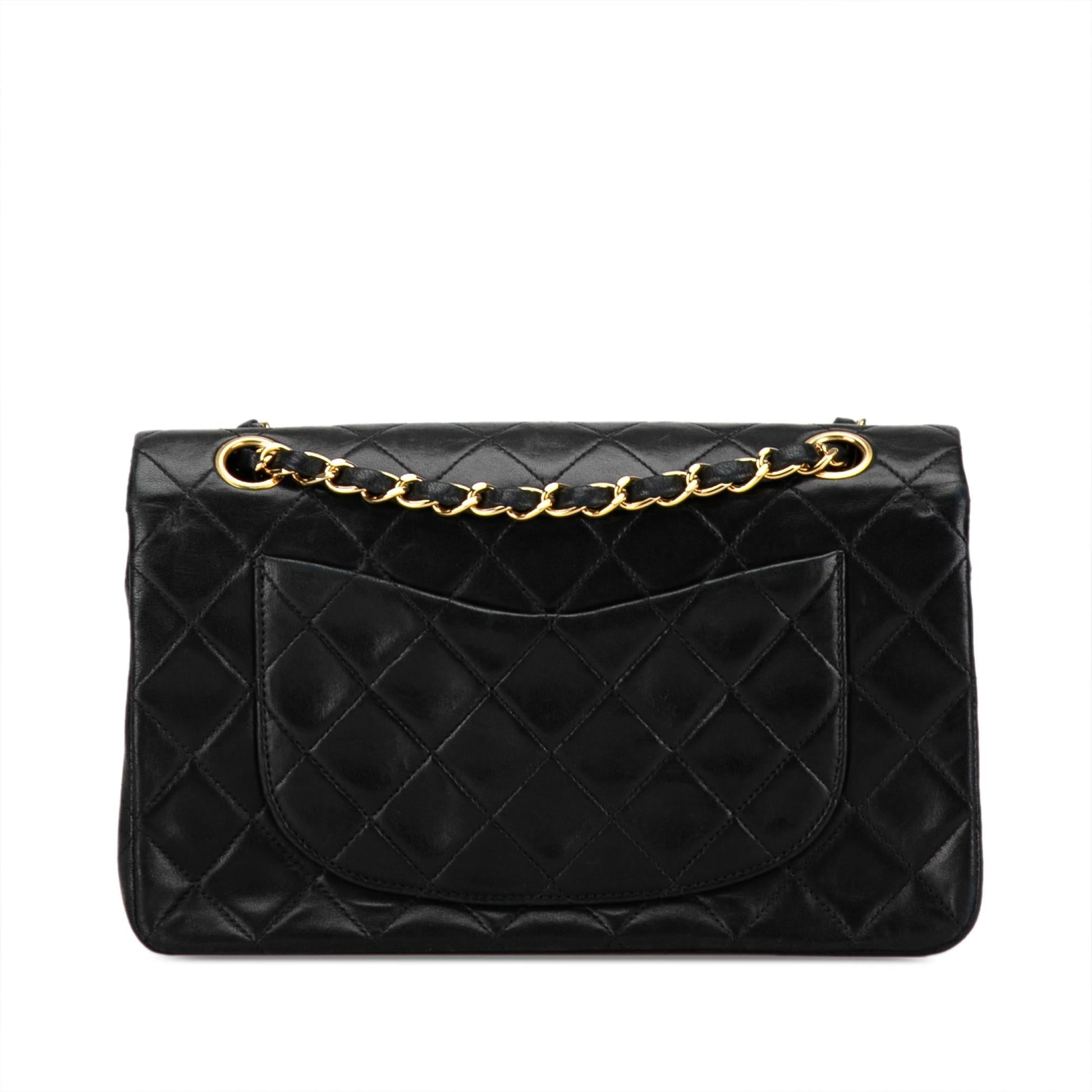 Chanel Small Classic Lambskin Double Flap (SHG-wzVZB4)