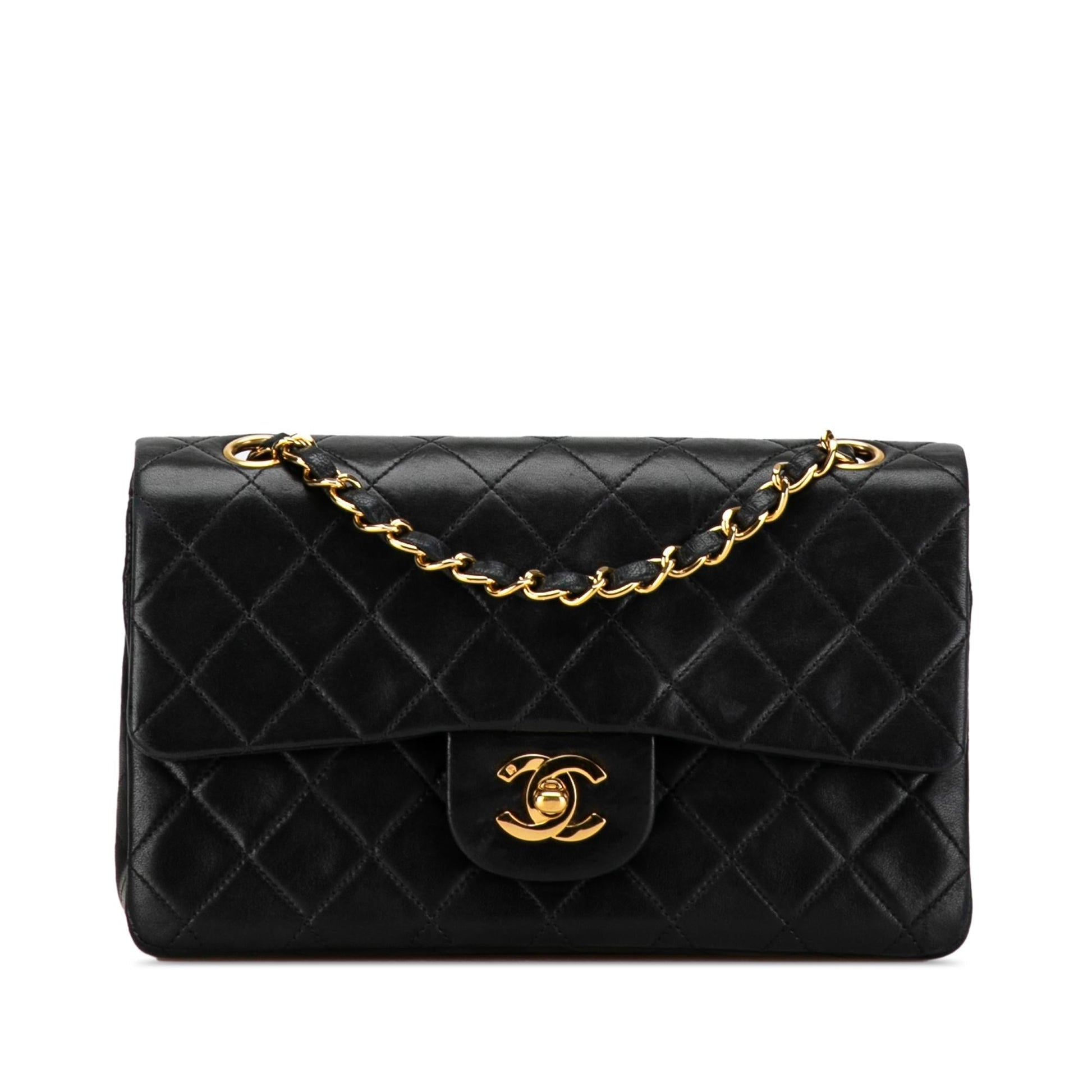 Chanel Small Classic Lambskin Double Flap (Shg-Wzvzb4) Bag