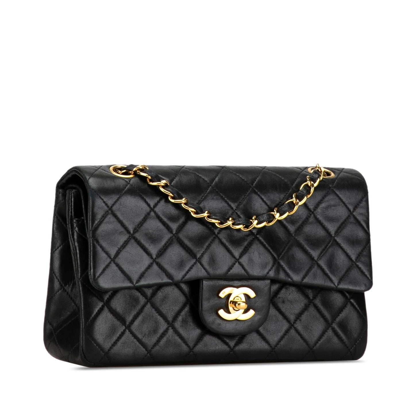 Chanel Small Classic Lambskin Double Flap (Shg-Wzvzb4) Bag