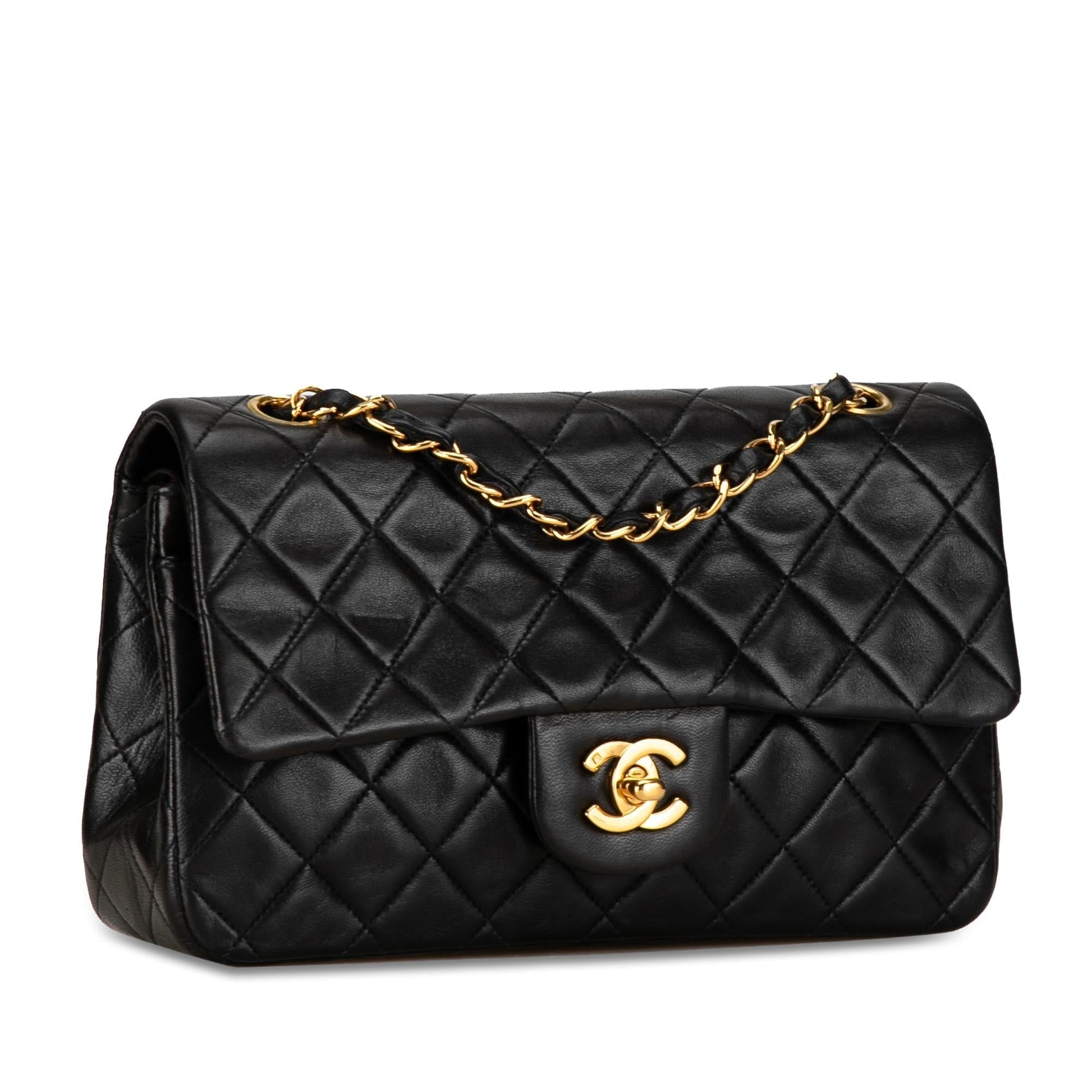 Chanel Small Classic Lambskin Double Flap (SHG-HJFE )