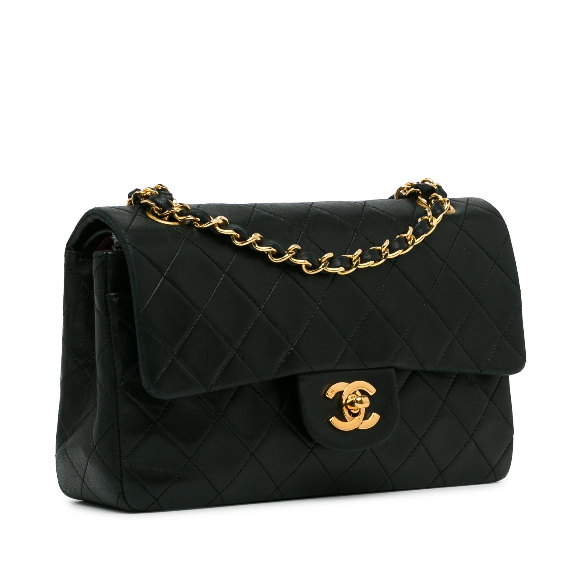 Chanel Small Classic Lambskin Double Flap (Shg-E2Qoyf) Bag