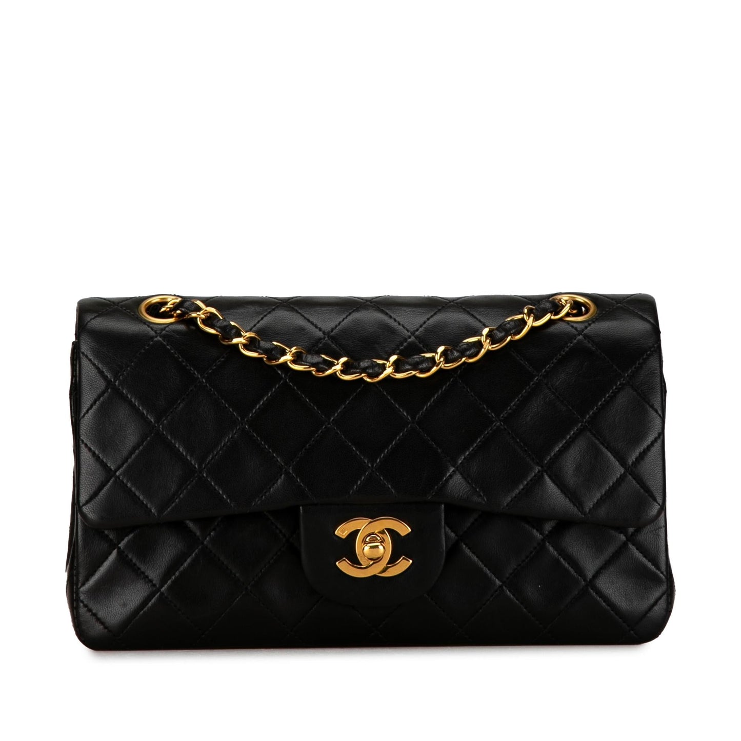 Chanel Small Classic Lambskin Double Flap (Shg-0Uyy0K) Bag