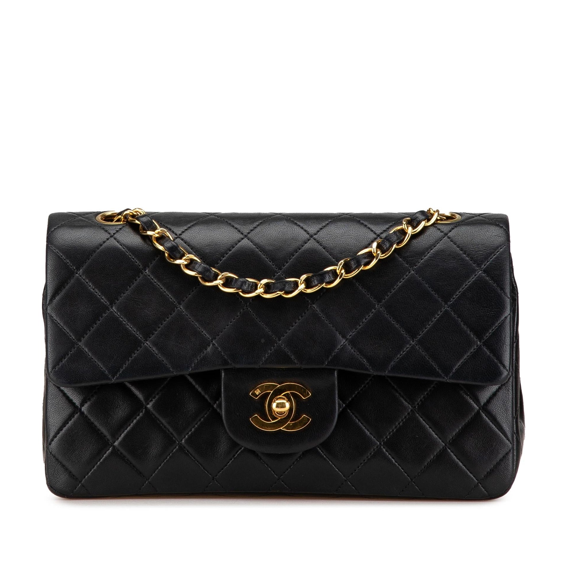 Chanel Classic Lambskin Double Flap Small Handbag Flap 2