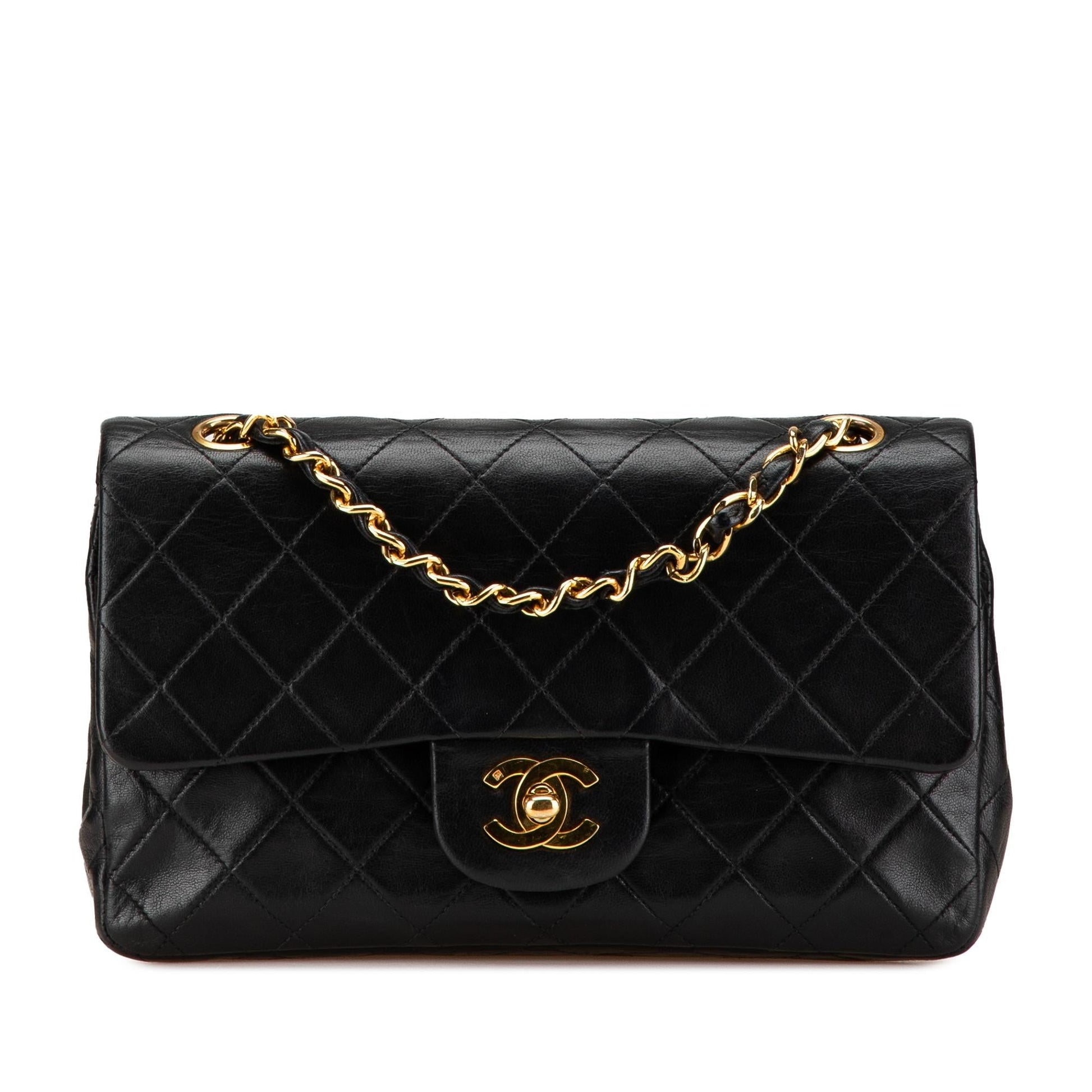 Chanel Classic Lambskin Double Flap Small Handbag Flap 4