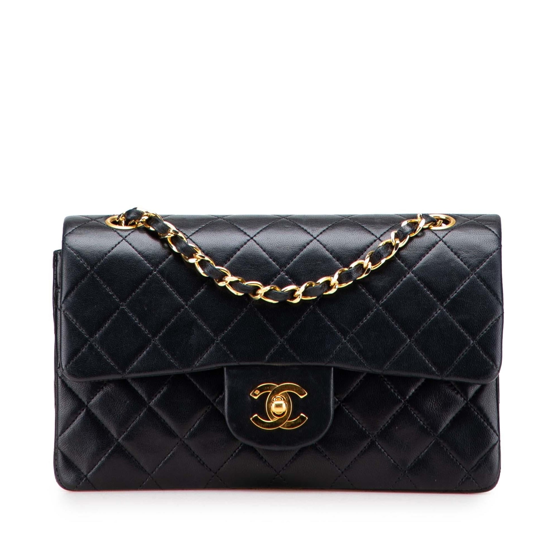 Chanel Classic Lambskin Double Flap Small Handbag Flap 5
