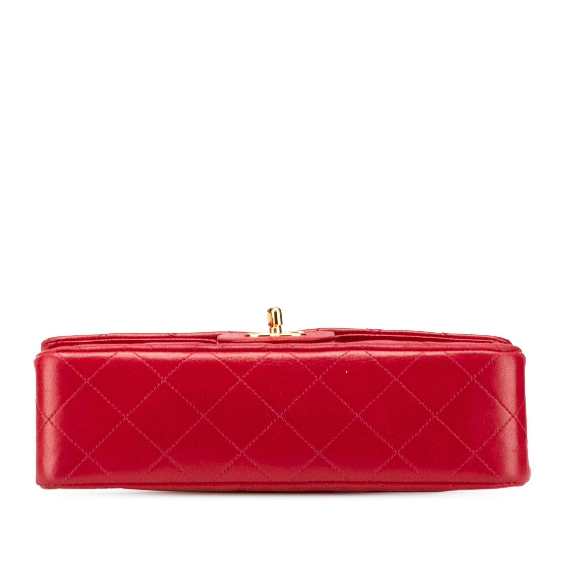 Chanel Classic Lambskin Double Flap Small Handbag Flap 11