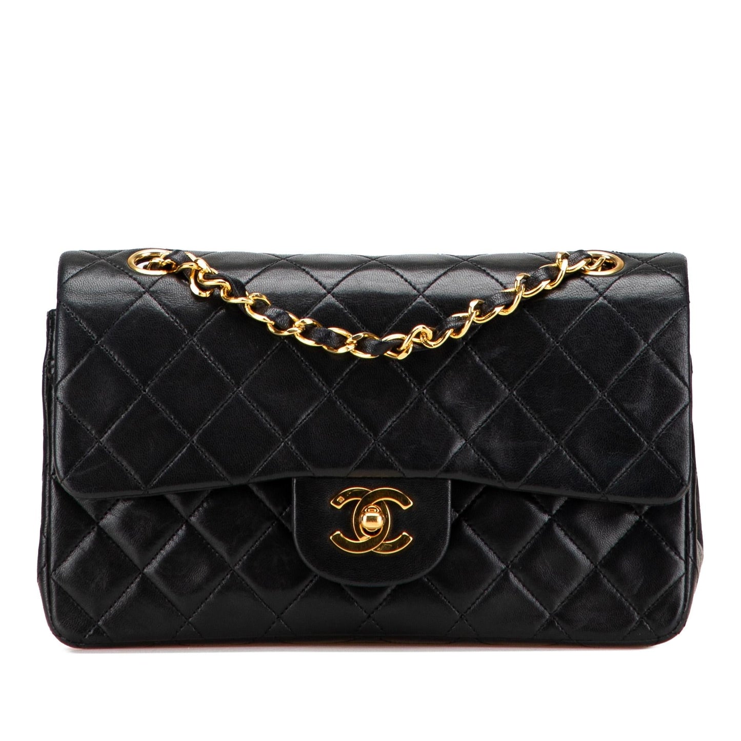 Chanel Classic Lambskin Double Flap Small Handbag Flap 21