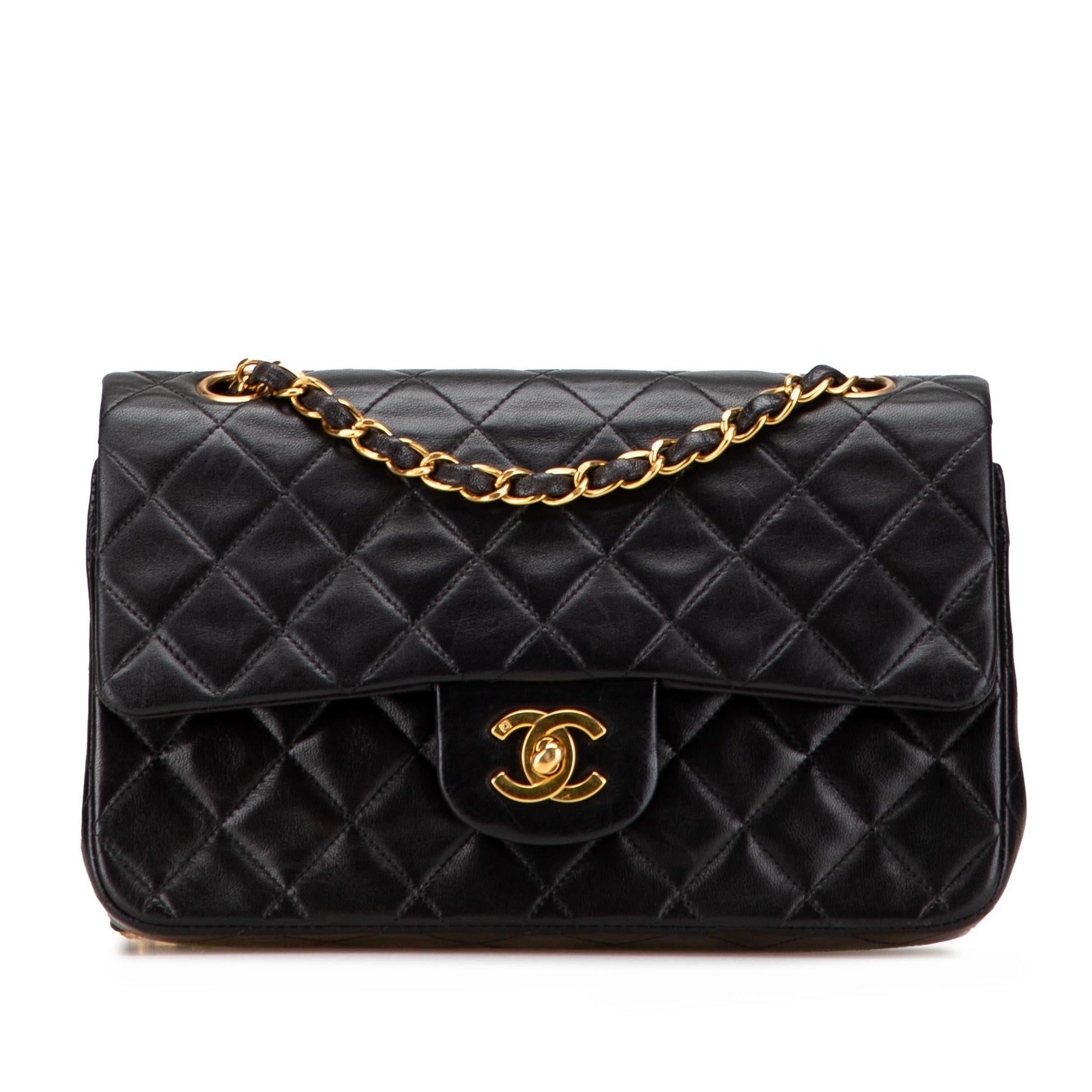 Chanel Classic Lambskin Double Flap Small Handbag Flap 22