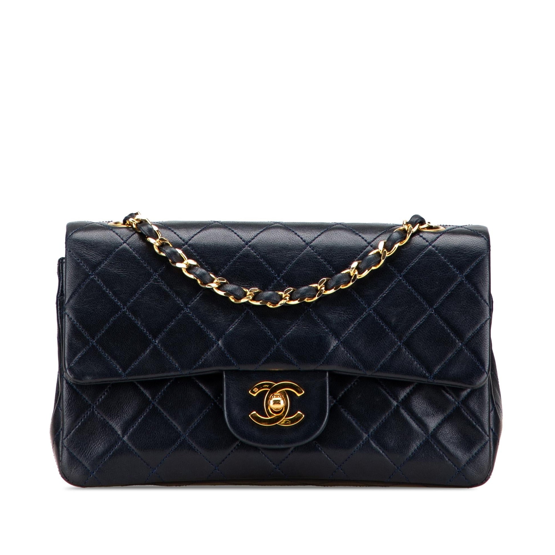 Chanel Classic Lambskin Double Flap Small Handbag Flap 20